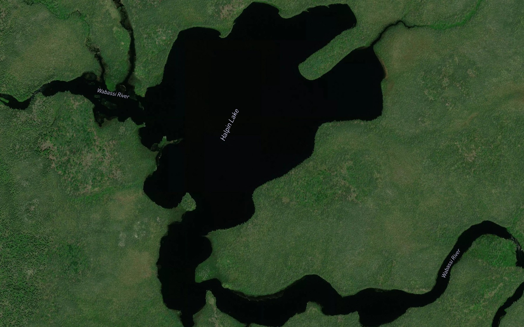 Satellite map of the Halpin Lake