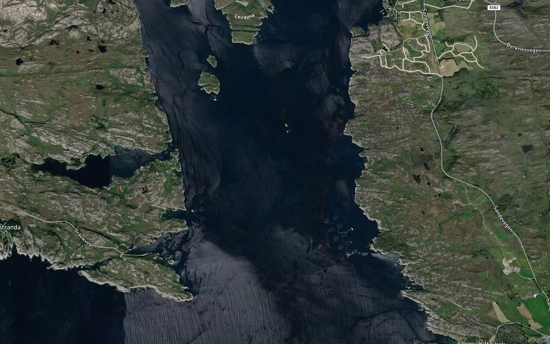 Satellite map of the Mjomnesund