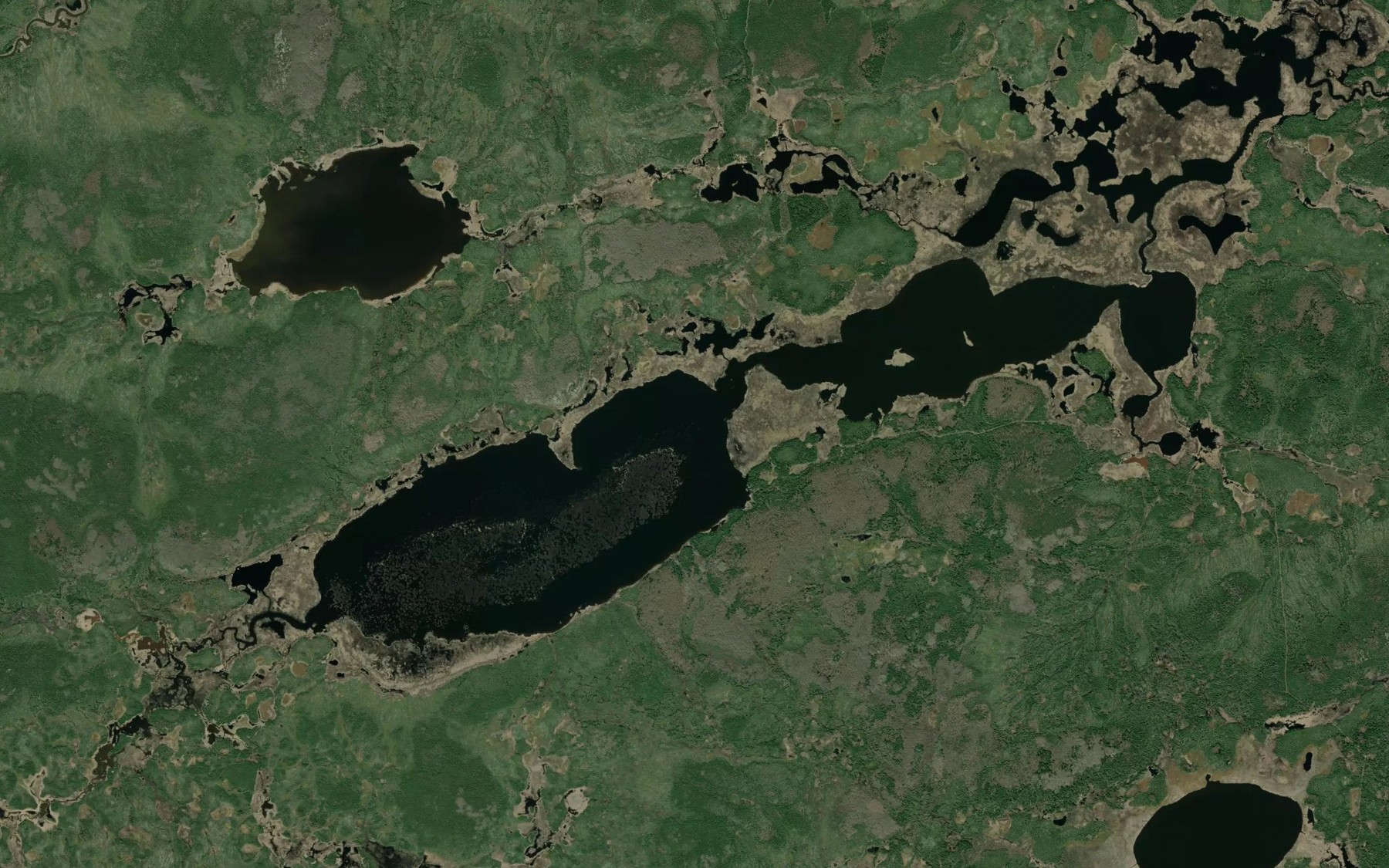 Satellite map of the Stewart Wilson Lake