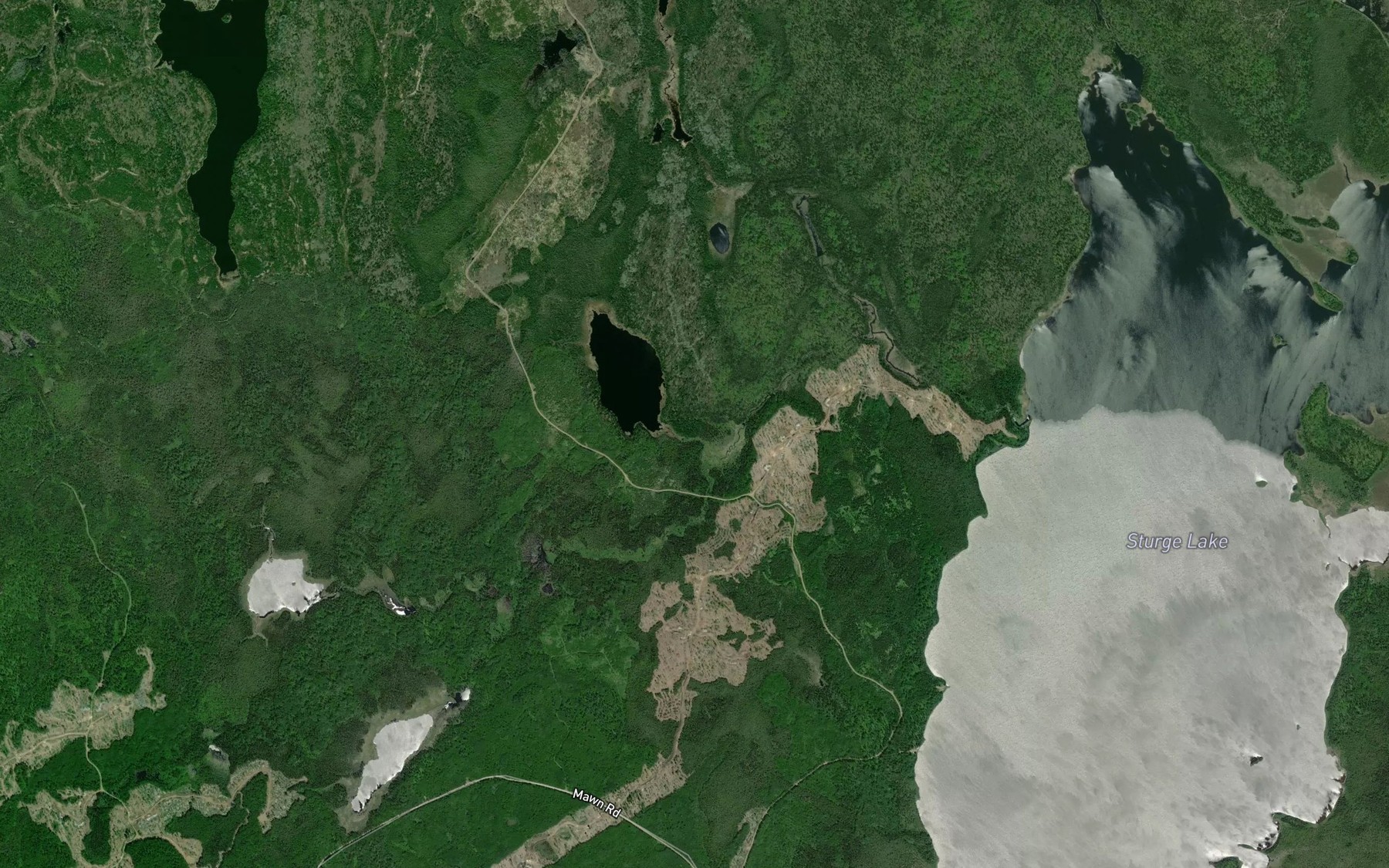 Satellite map of the Holness Creek