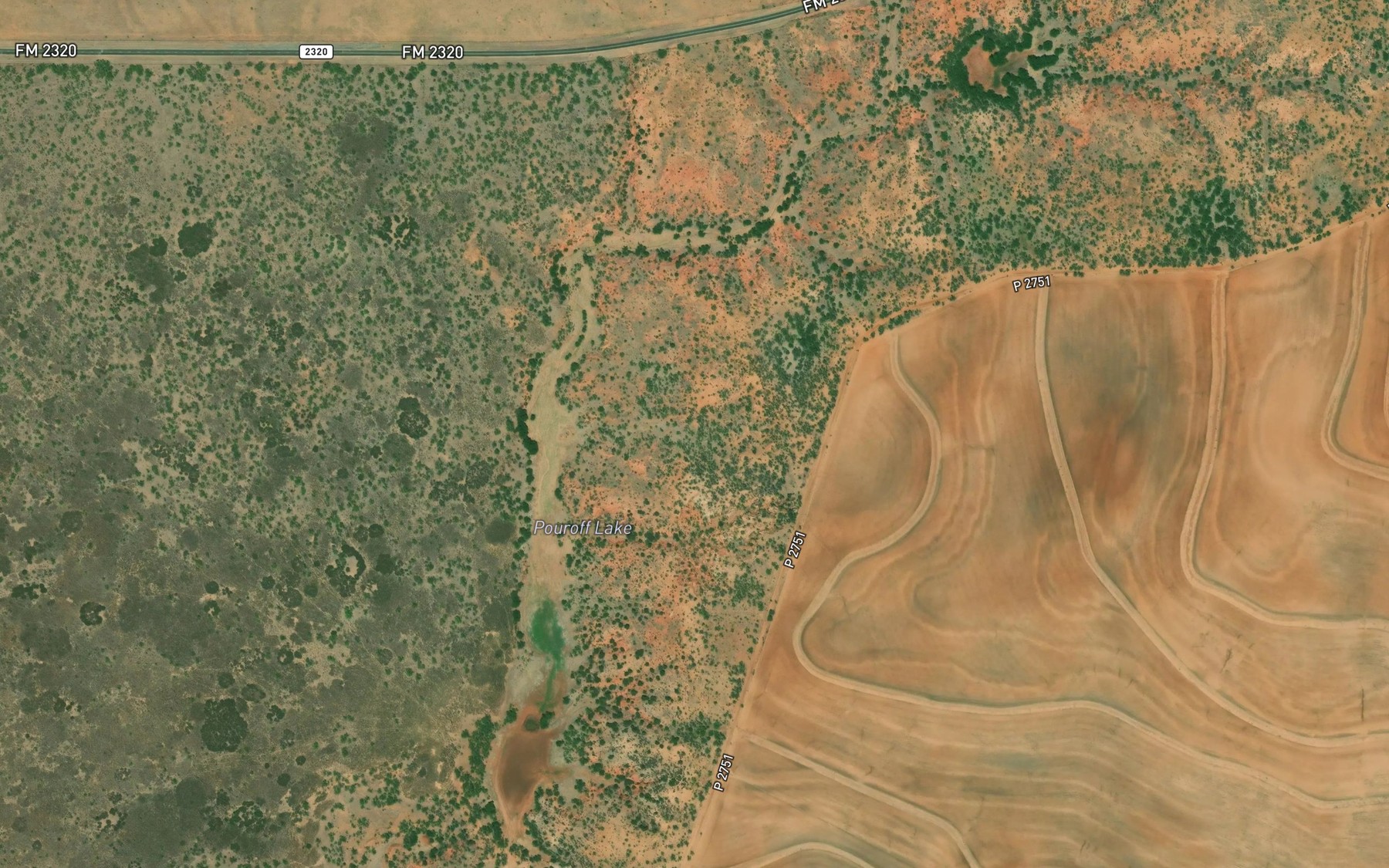 Satellite map of the Pouroff Lake