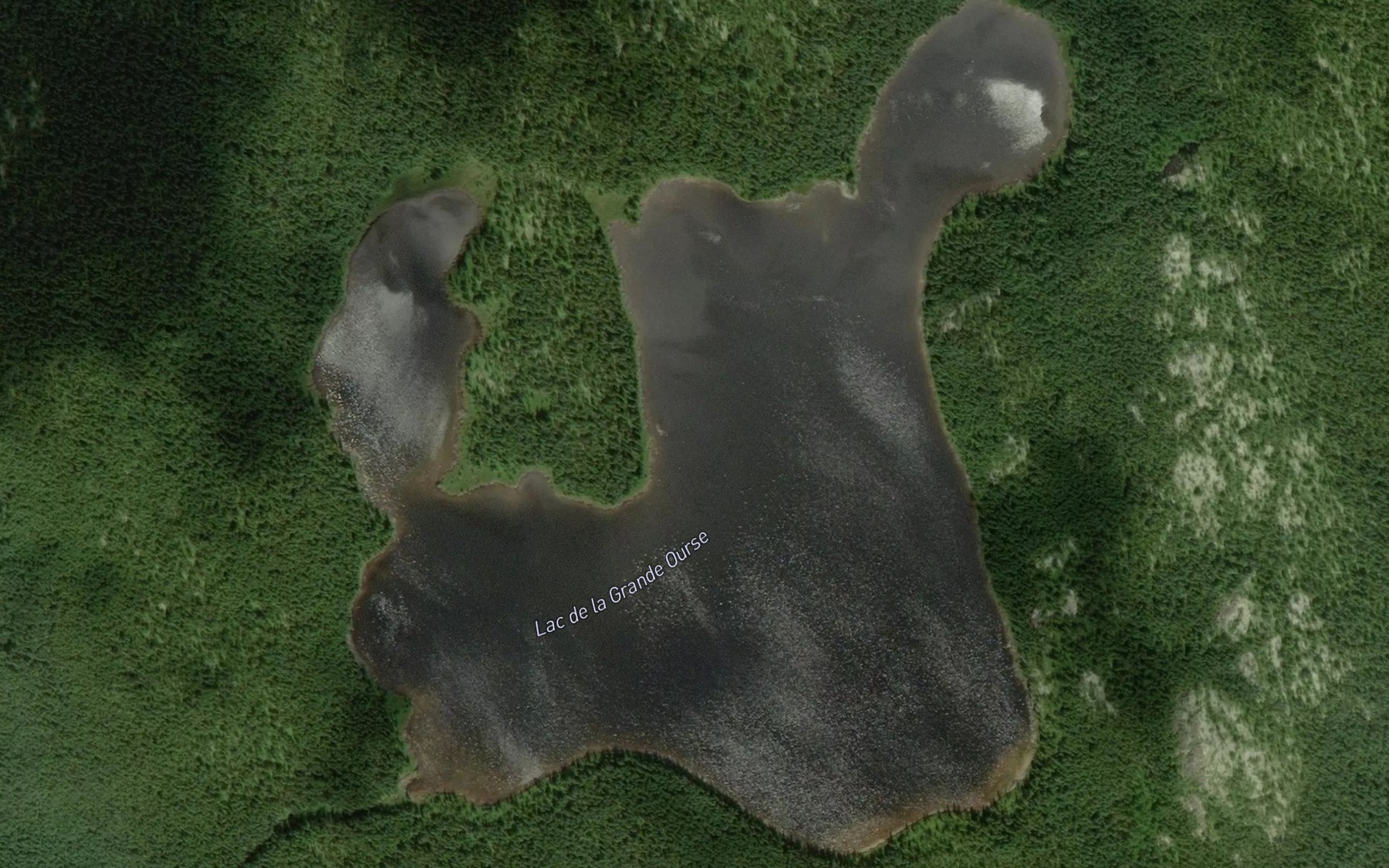 Satellite map of the Lac de la Grande Ourse