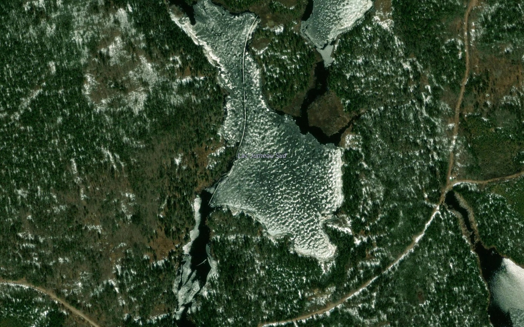 Satellite map of the Lac Jumeau Sud