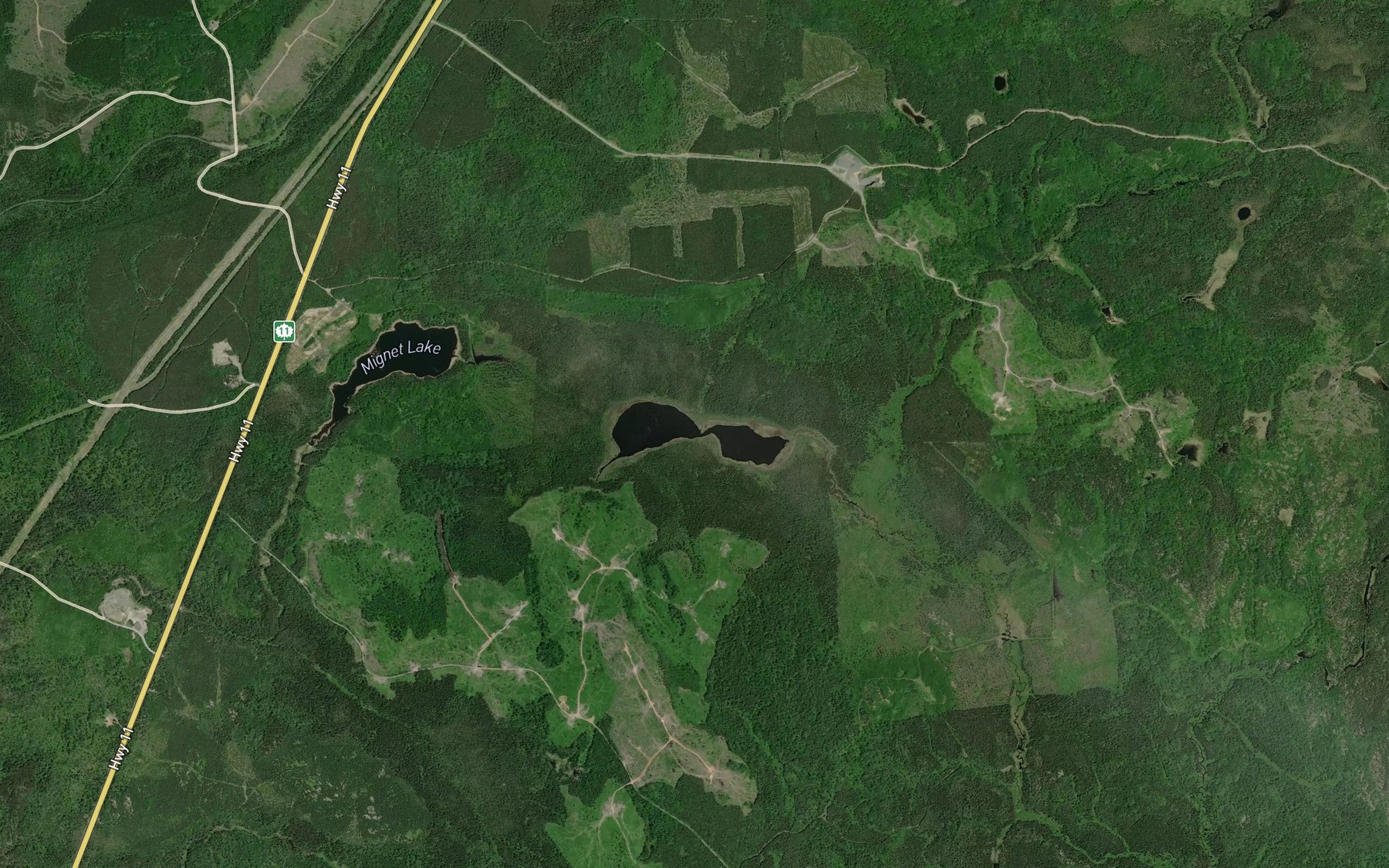 Satellite map of the Bouchard Lake