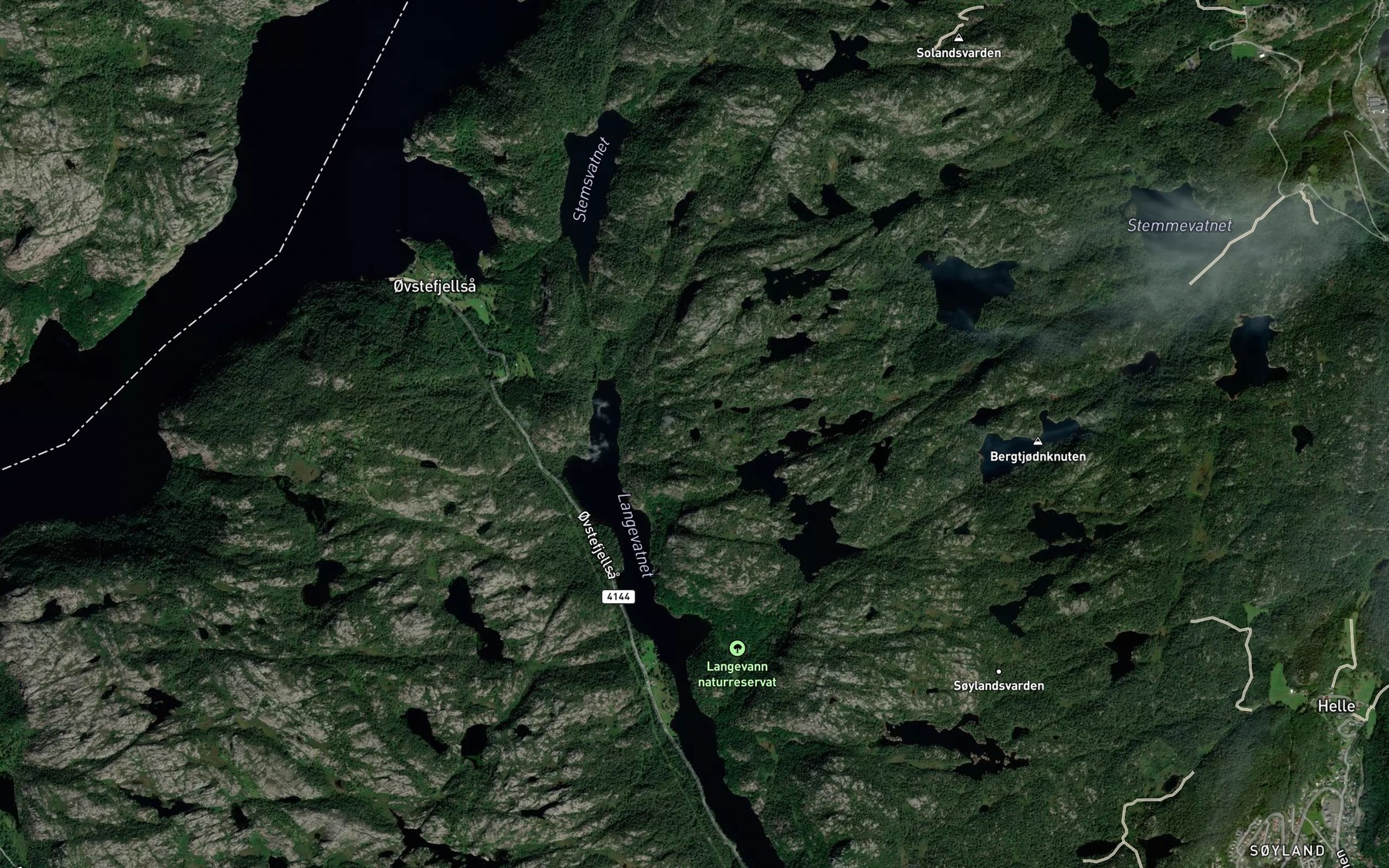 Satellite map of the Skrubbetjodn
