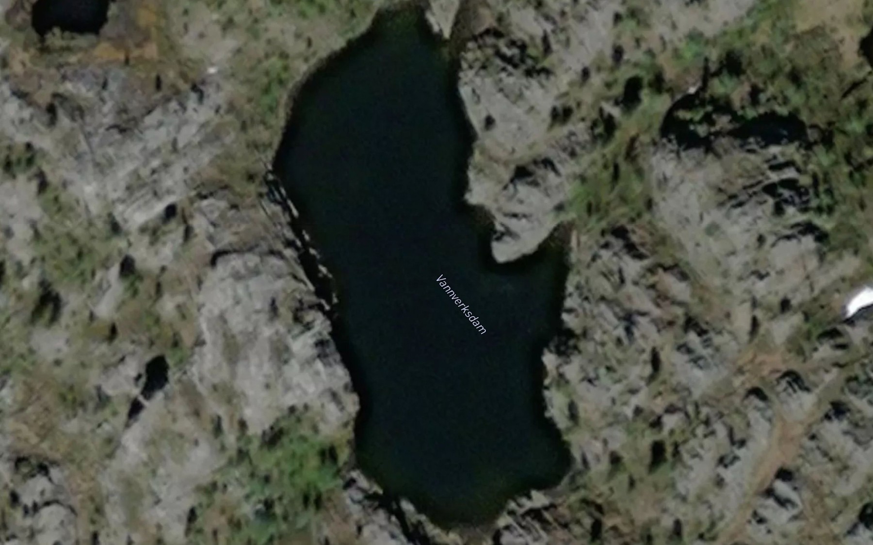 Satellite map of the Vannverksdam