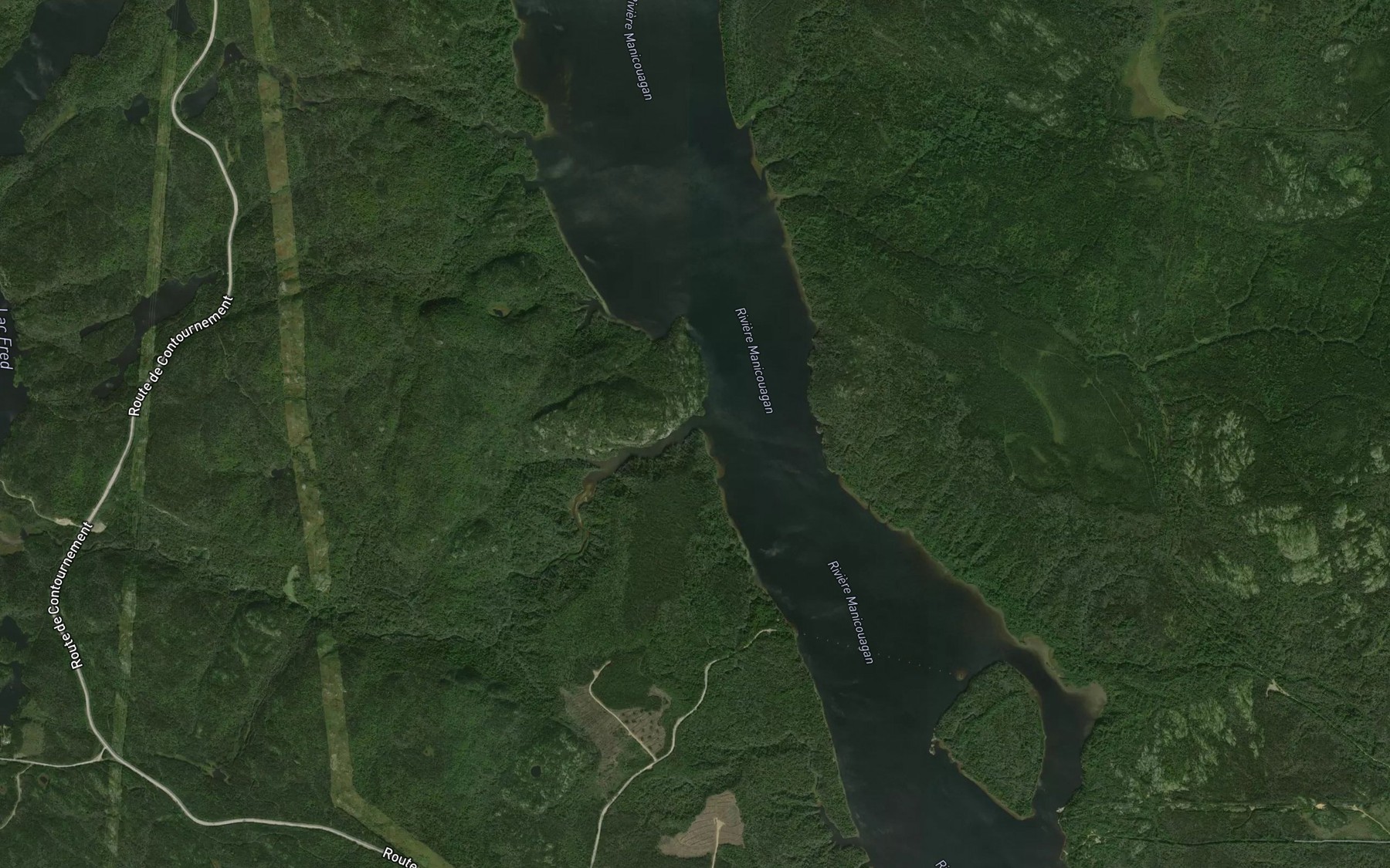 Satellite map of the Riviere Salee