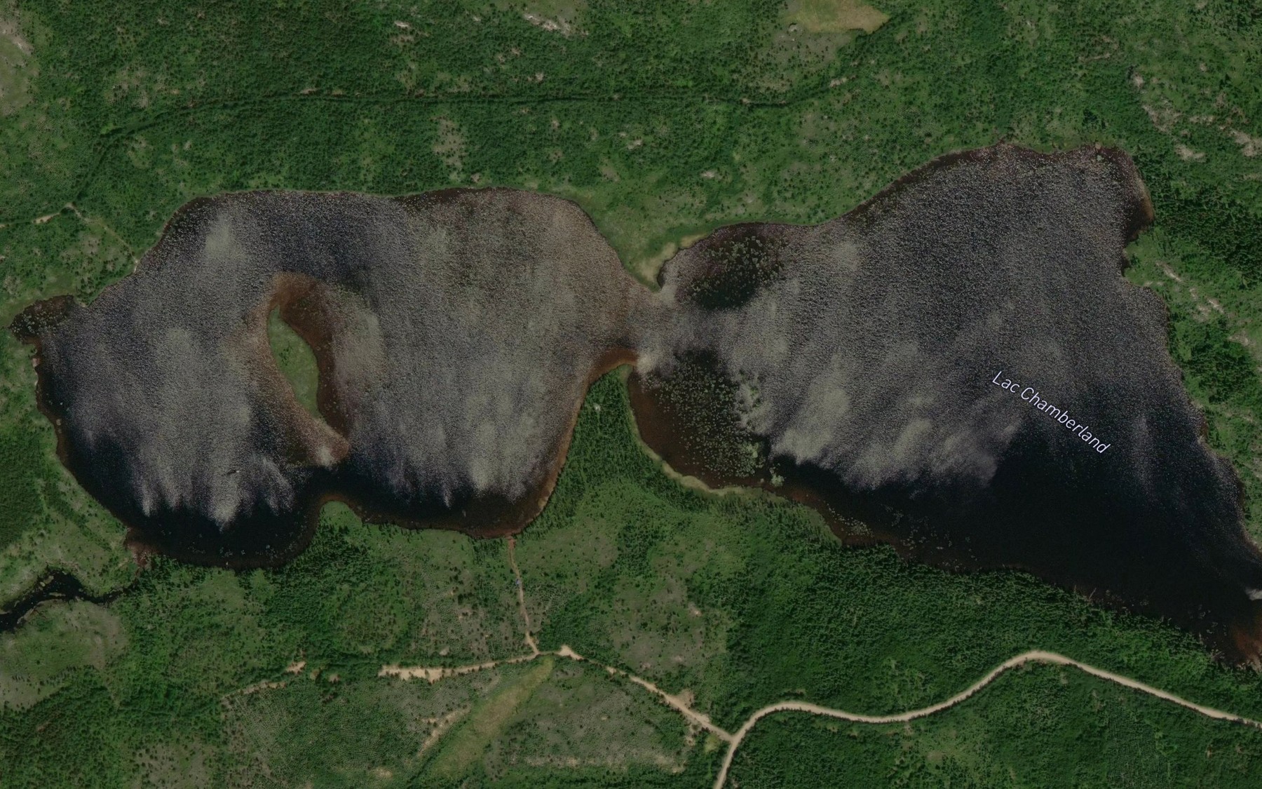 Satellite map of the Lac Chamberland