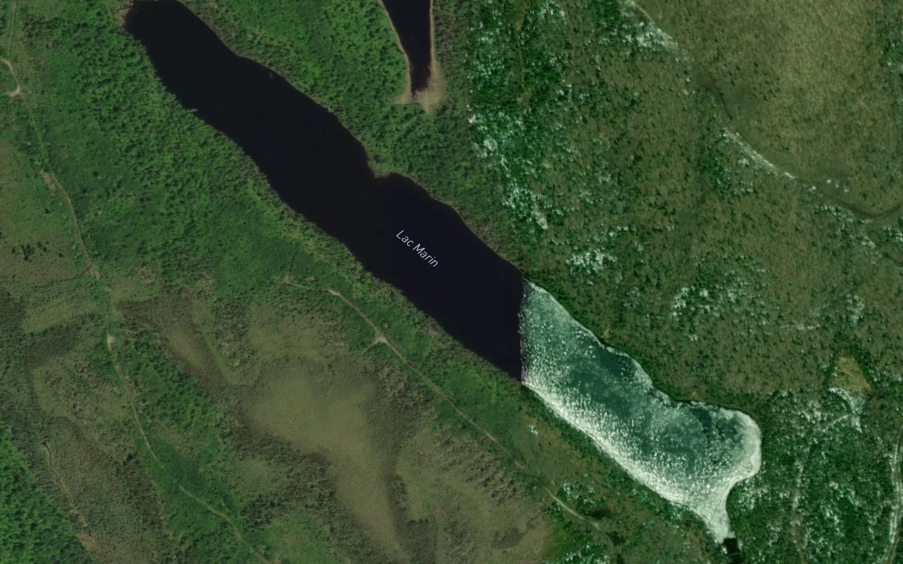 Satellite map of the Lac Marin