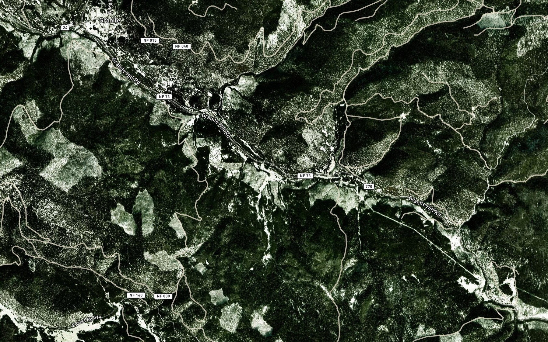Satellite map of the Pasture Creek
