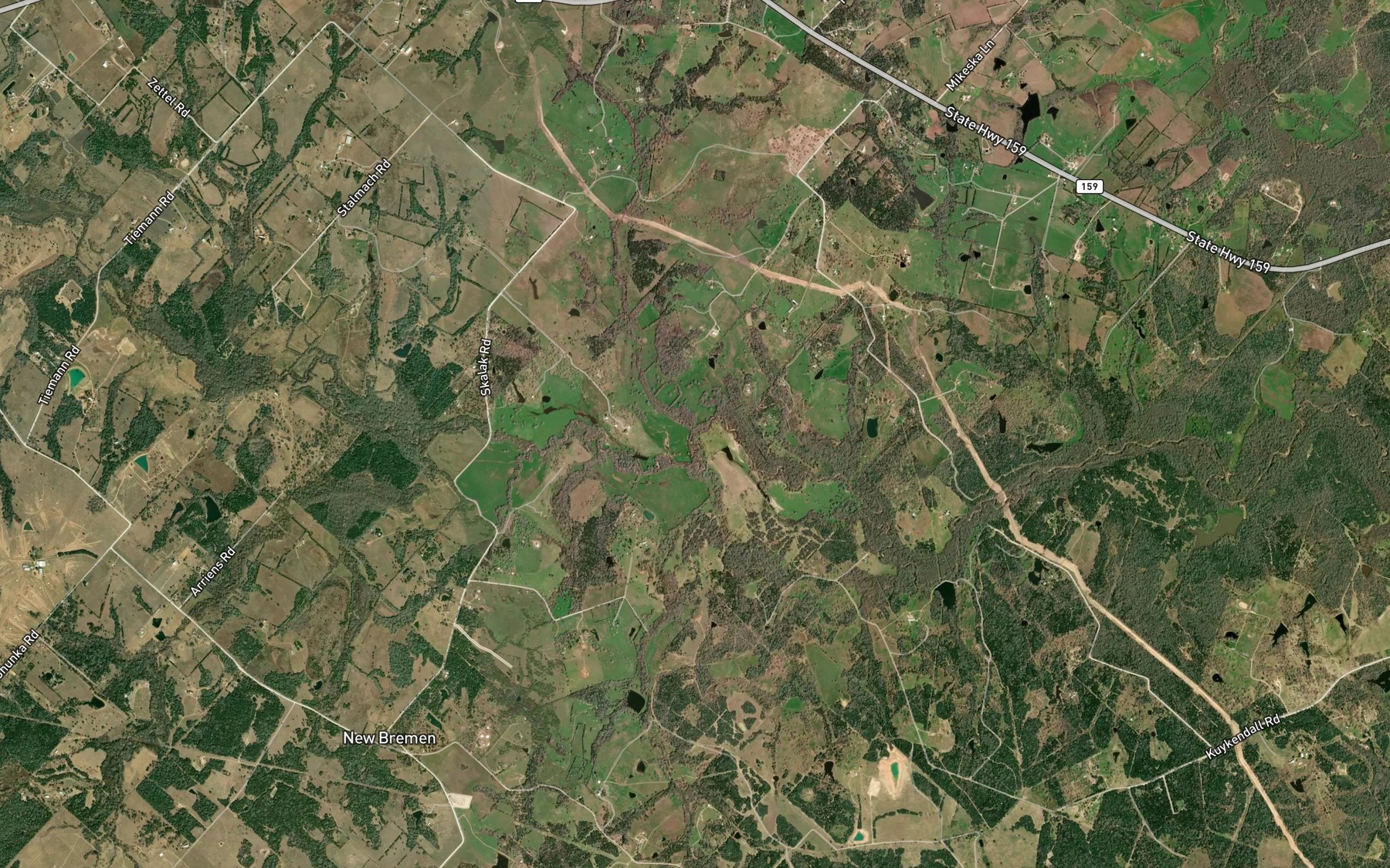 Satellite map of the Long Branch