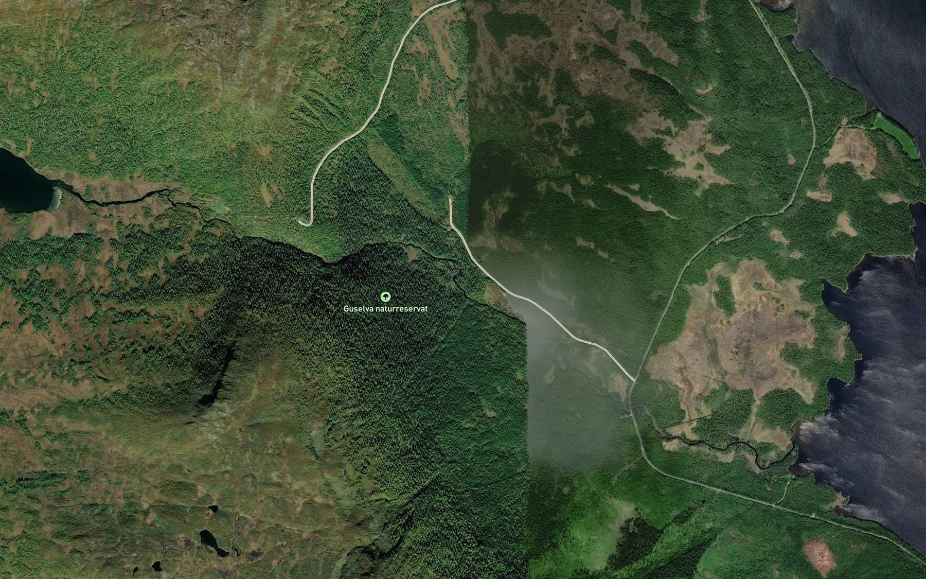 Satellite map of the Wennerstrandfossen