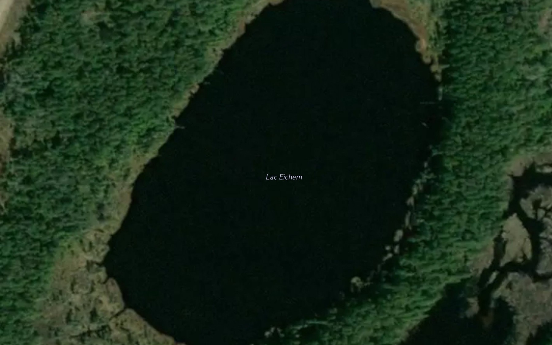 Satellite map of the Lac Eichem