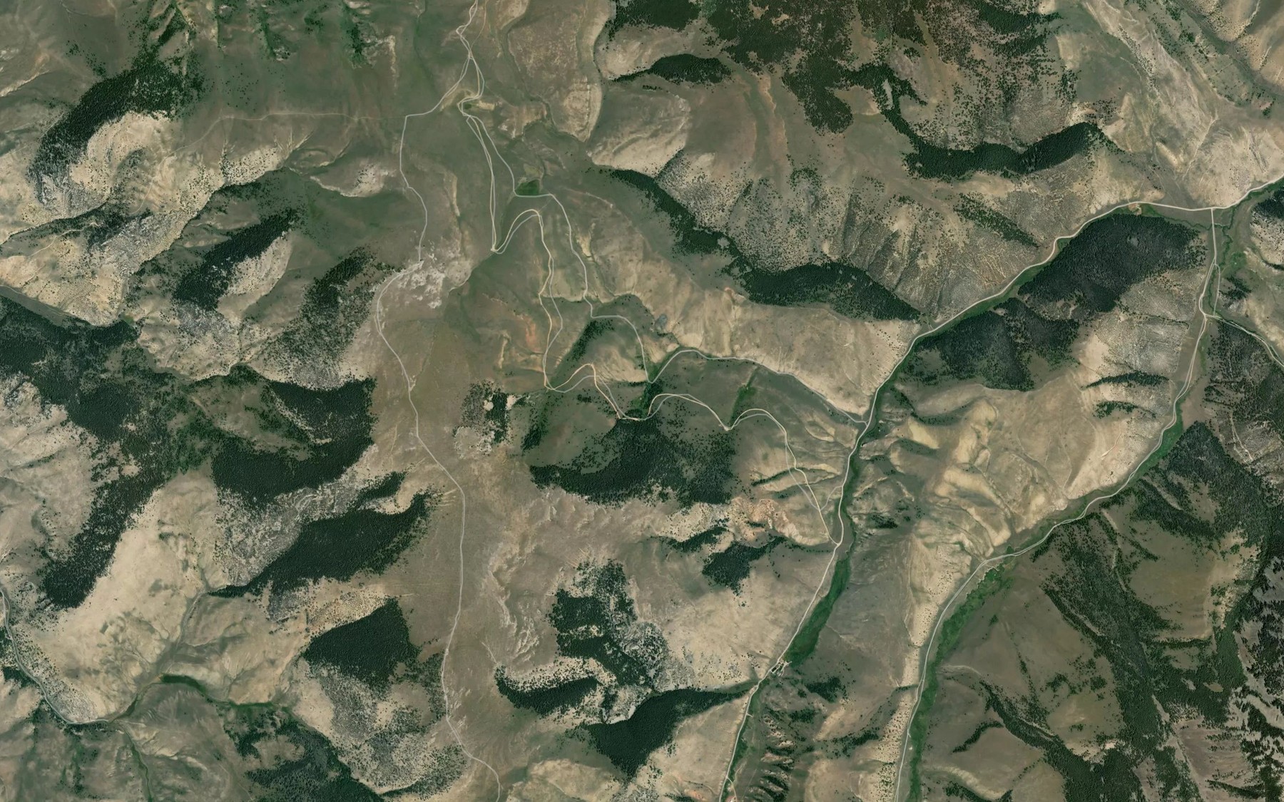 Satellite map of the Two Springs