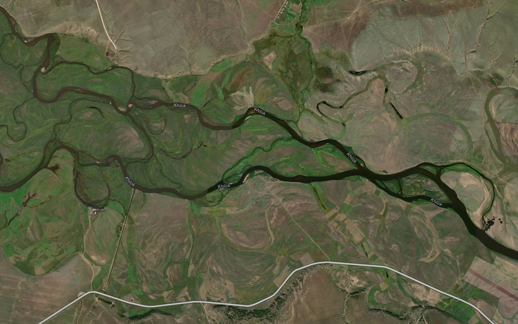 Satellite map of the Bol'shoy Gutay