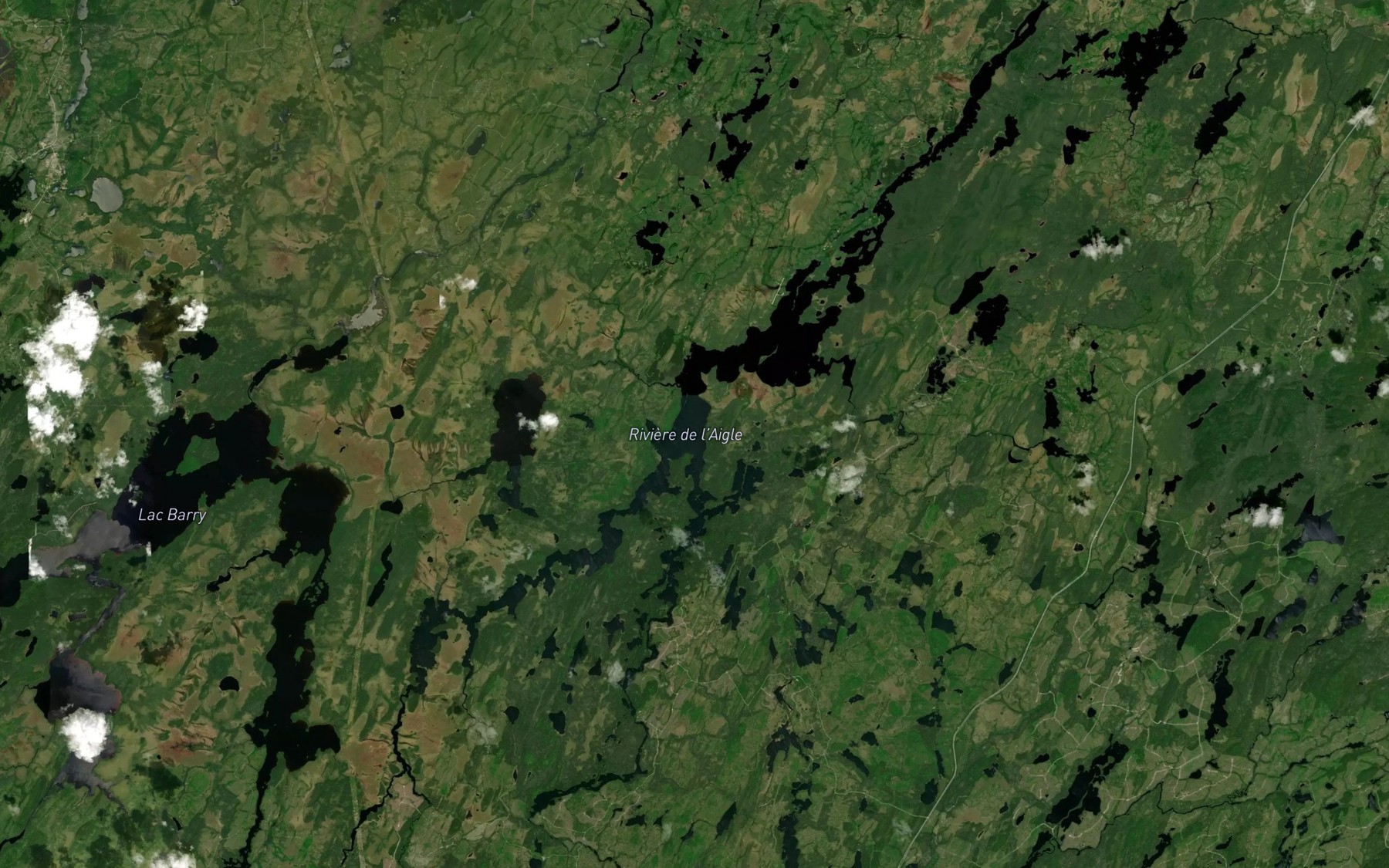 Satellite map of the Lac Lacroix
