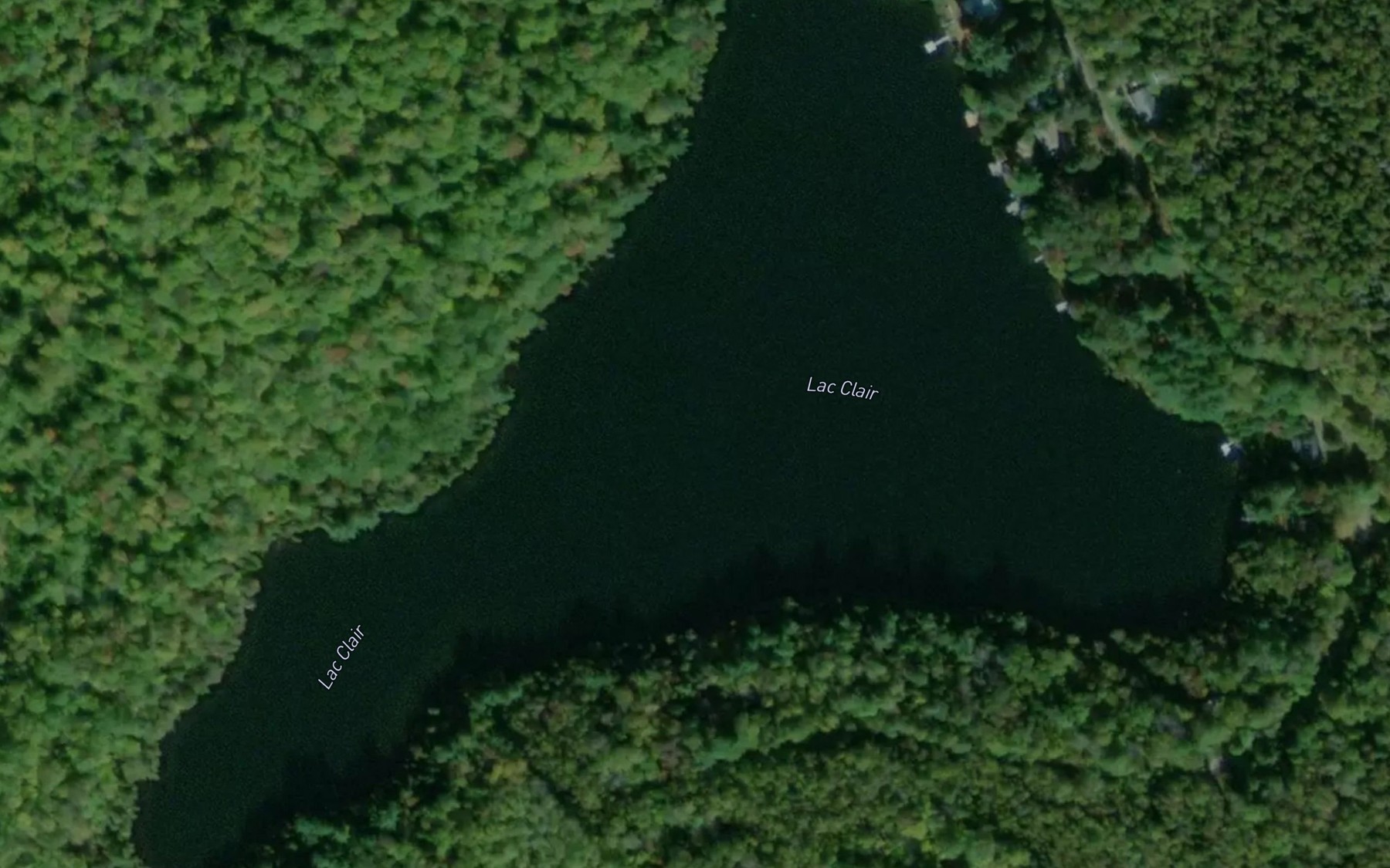 Satellite map of the Lac Clair