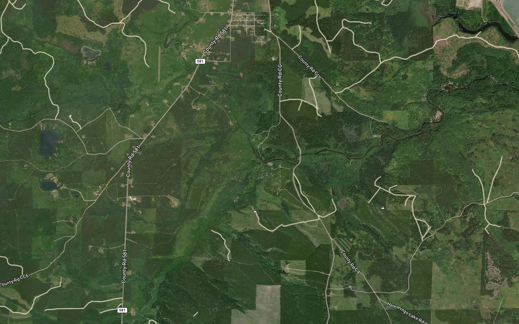 Satellite map of the West Branch Middle Branch Escanaba River