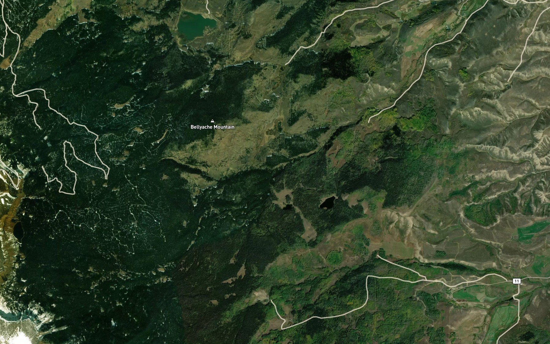 Satellite map of the Mill Creek
