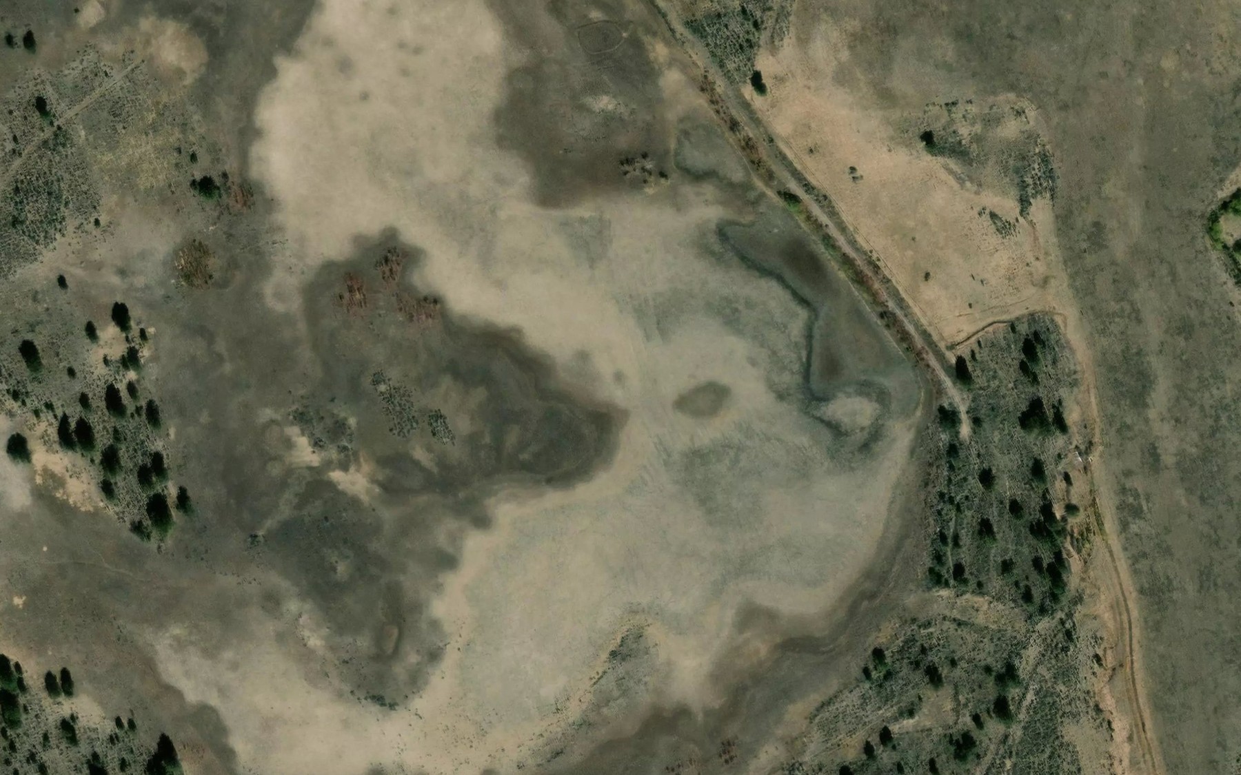 Satellite map of the Forster Reservoir