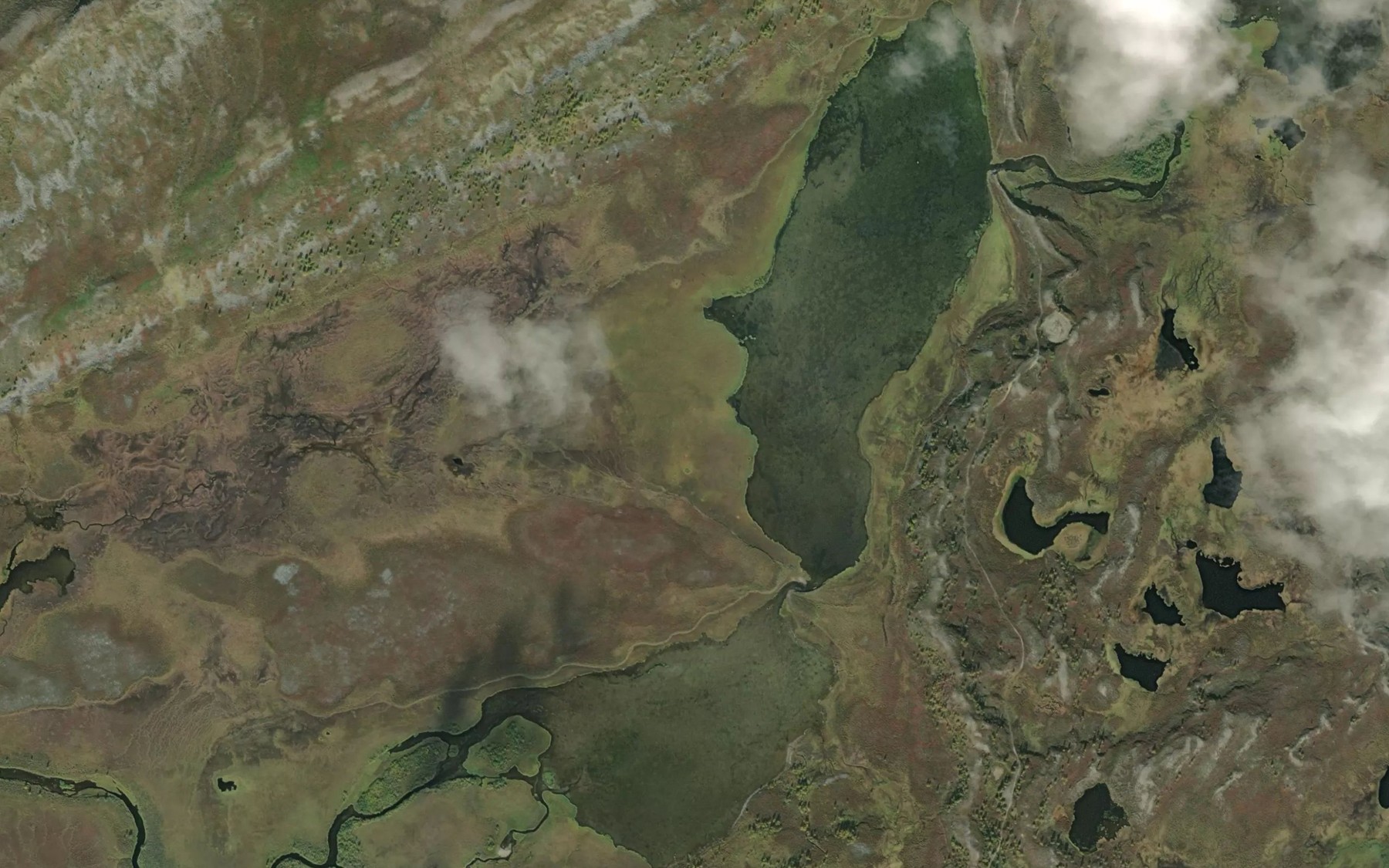 Satellite map of the Leavssejavri