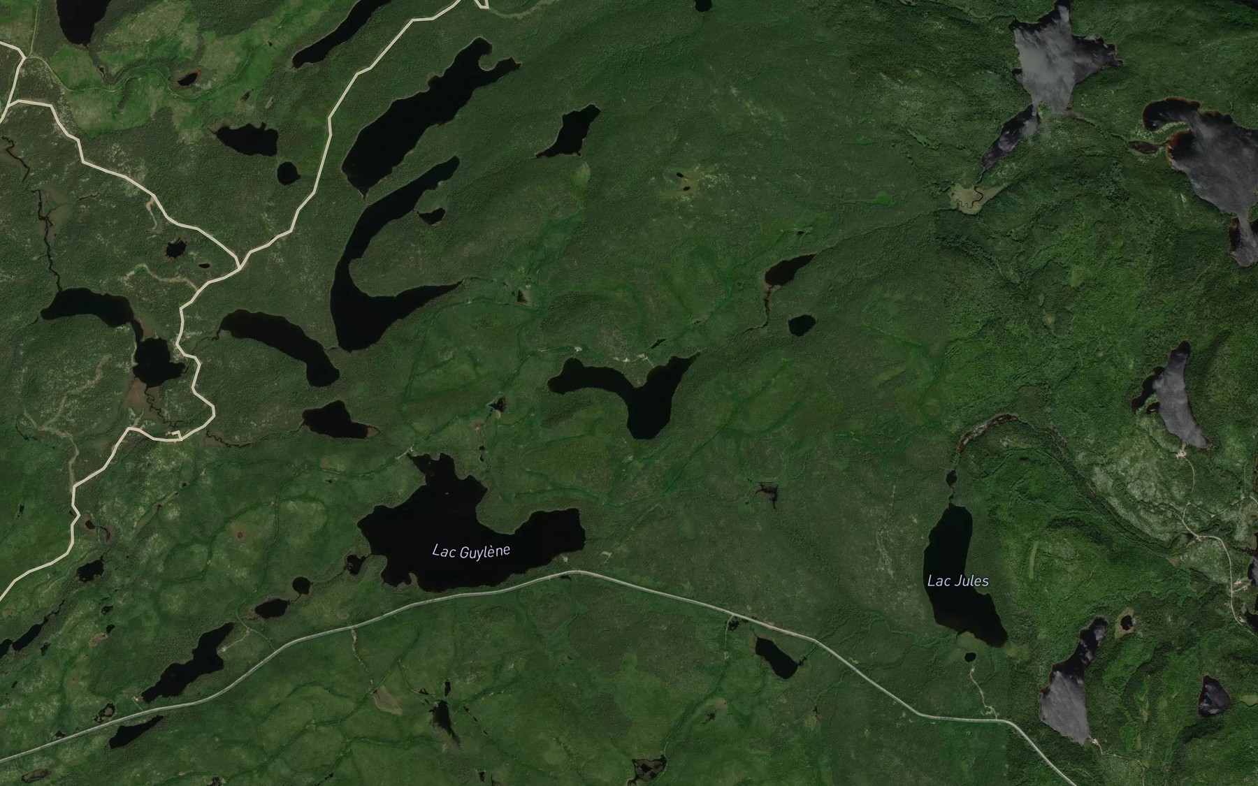 Satellite map of the Lac la Botte