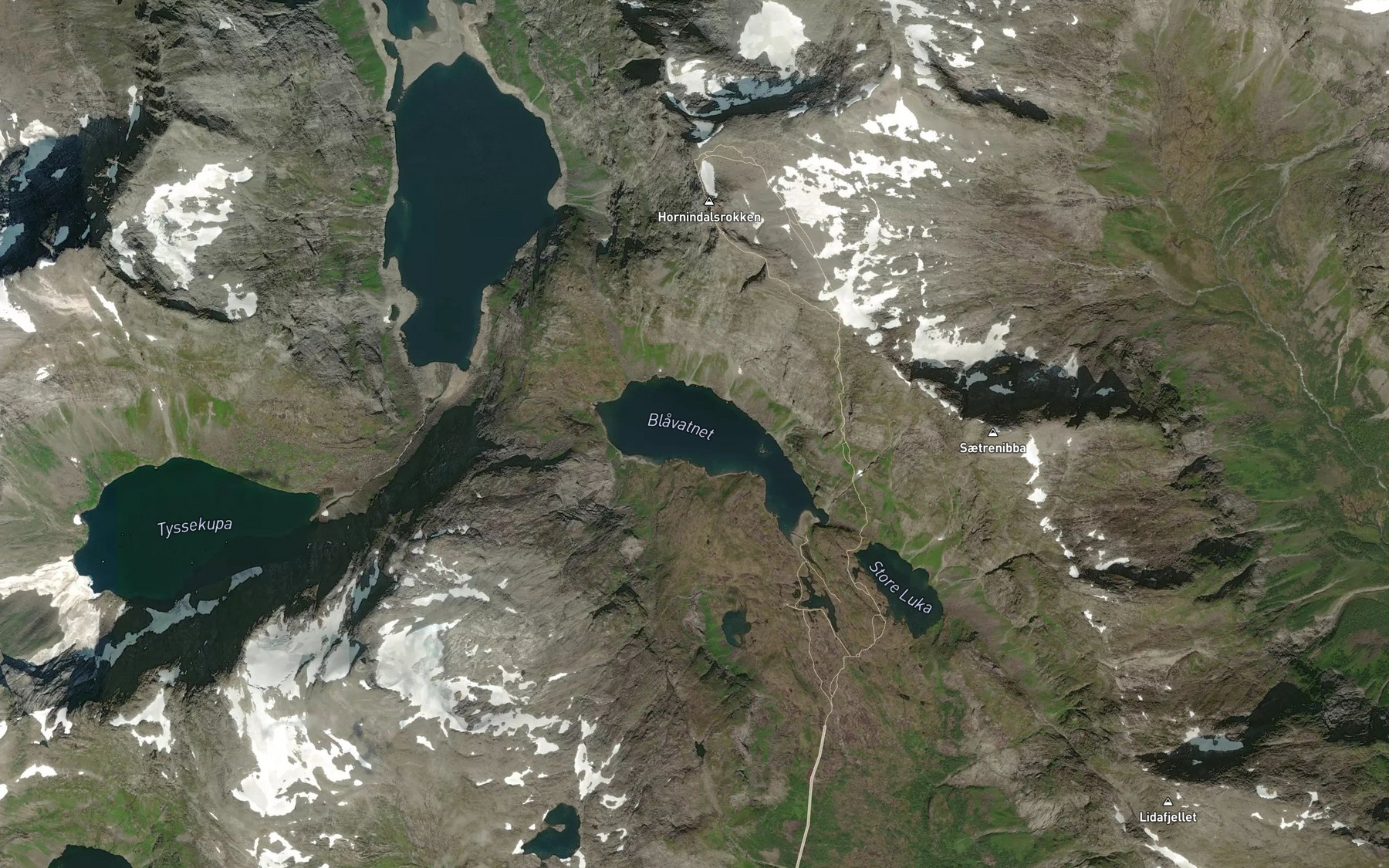 Satellite map of the Blavatnet