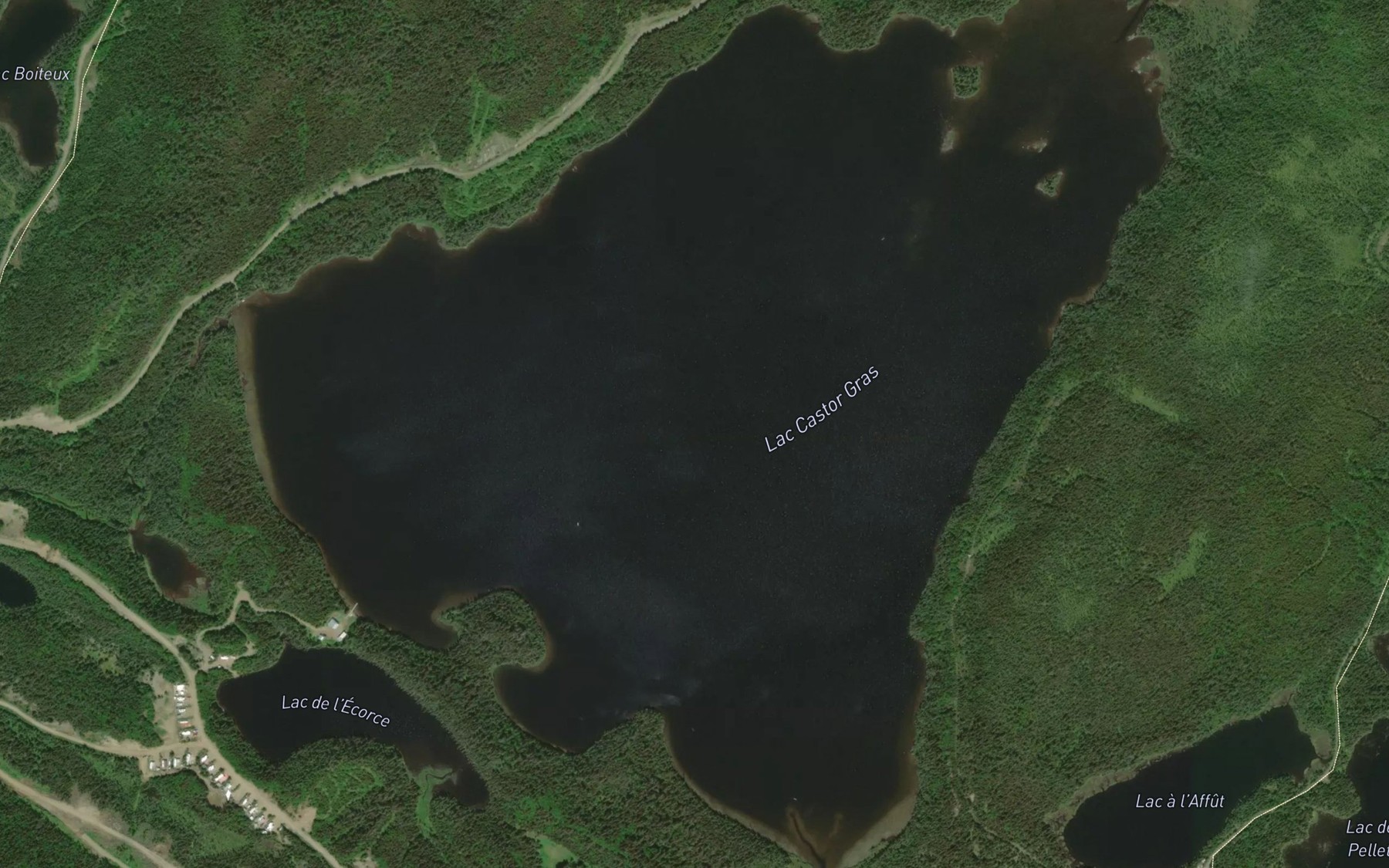 Satellite map of the Lac Castor Gras