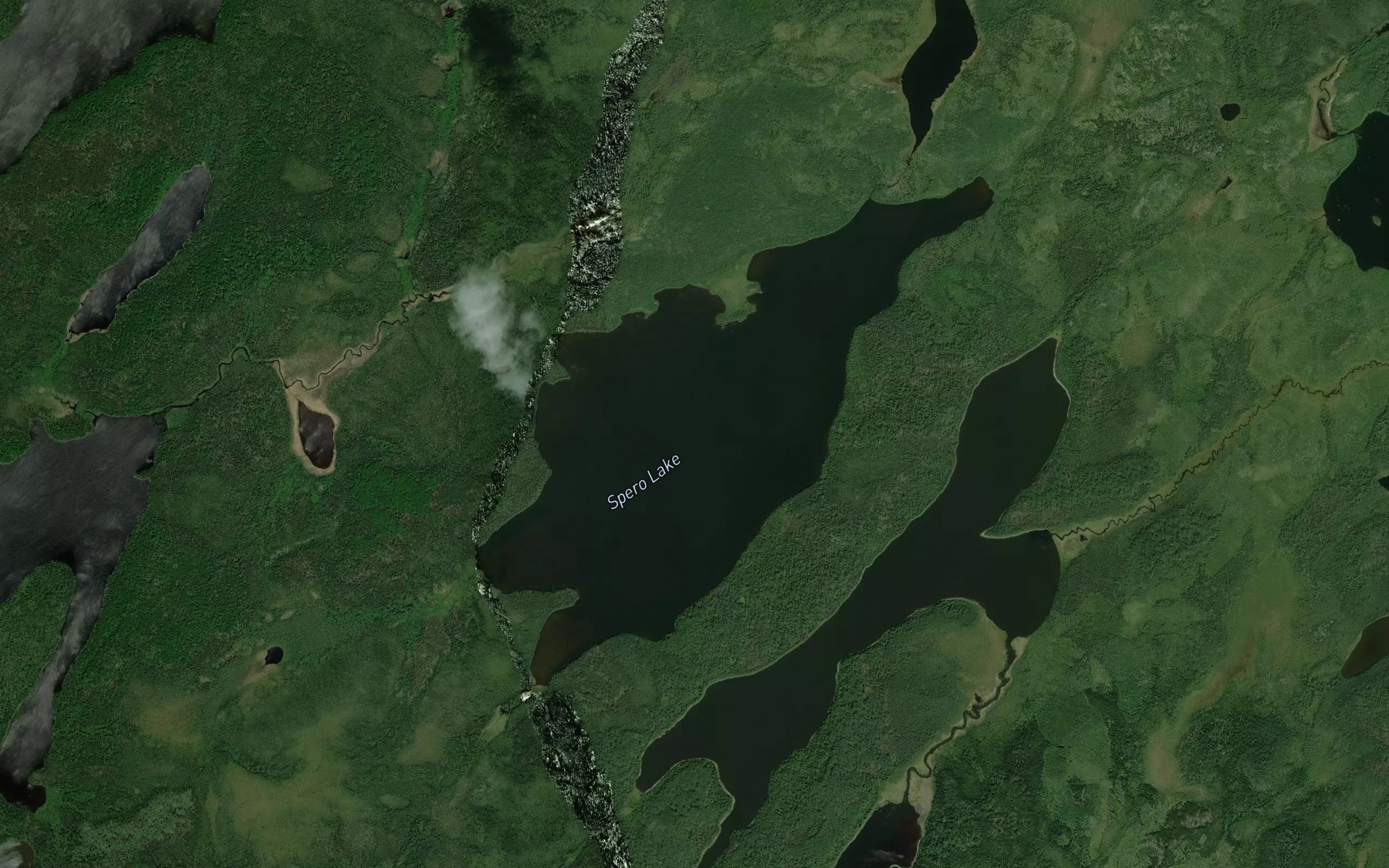 Satellite map of the Spero Lake