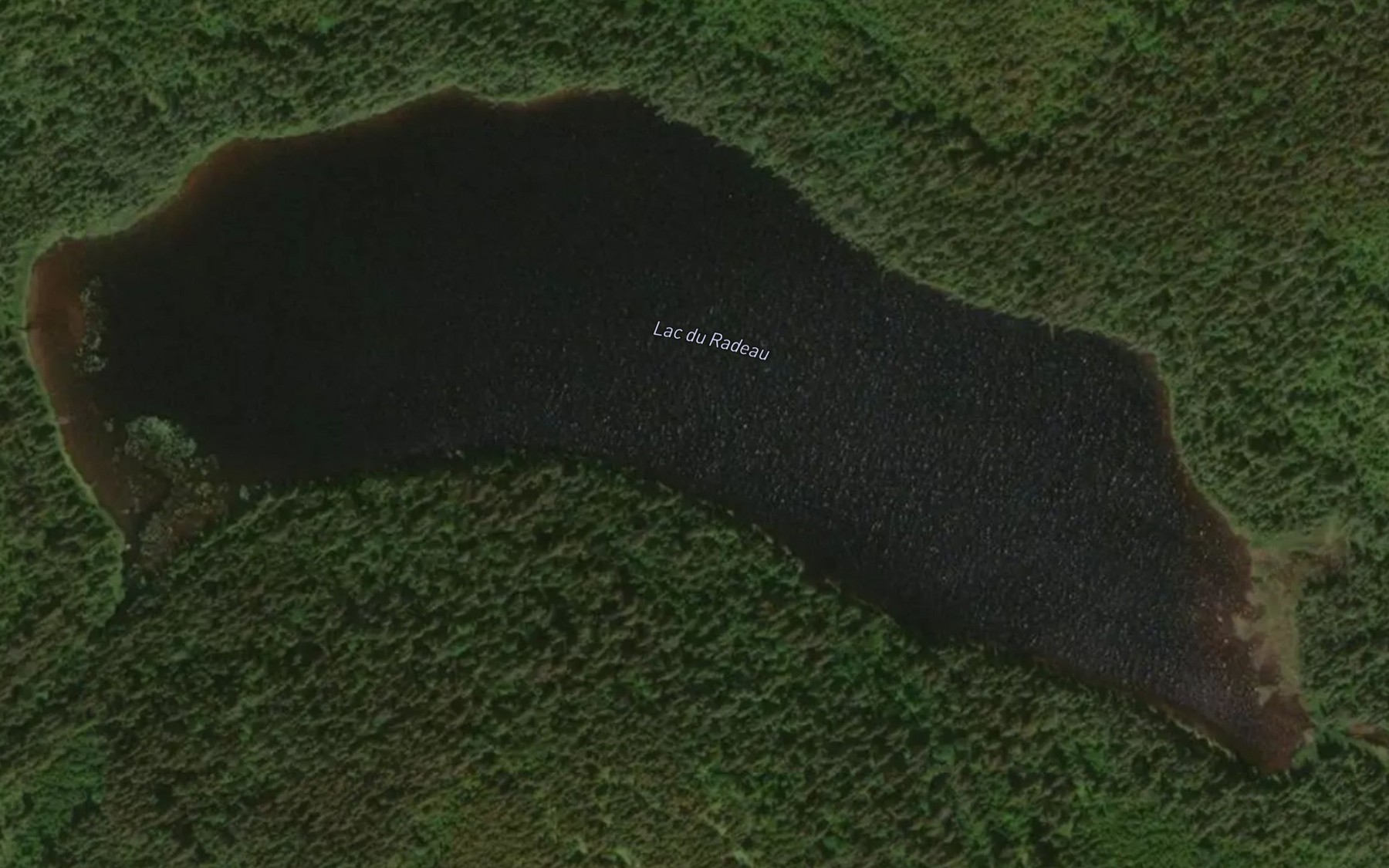 Satellite map of the Lac du Radeau