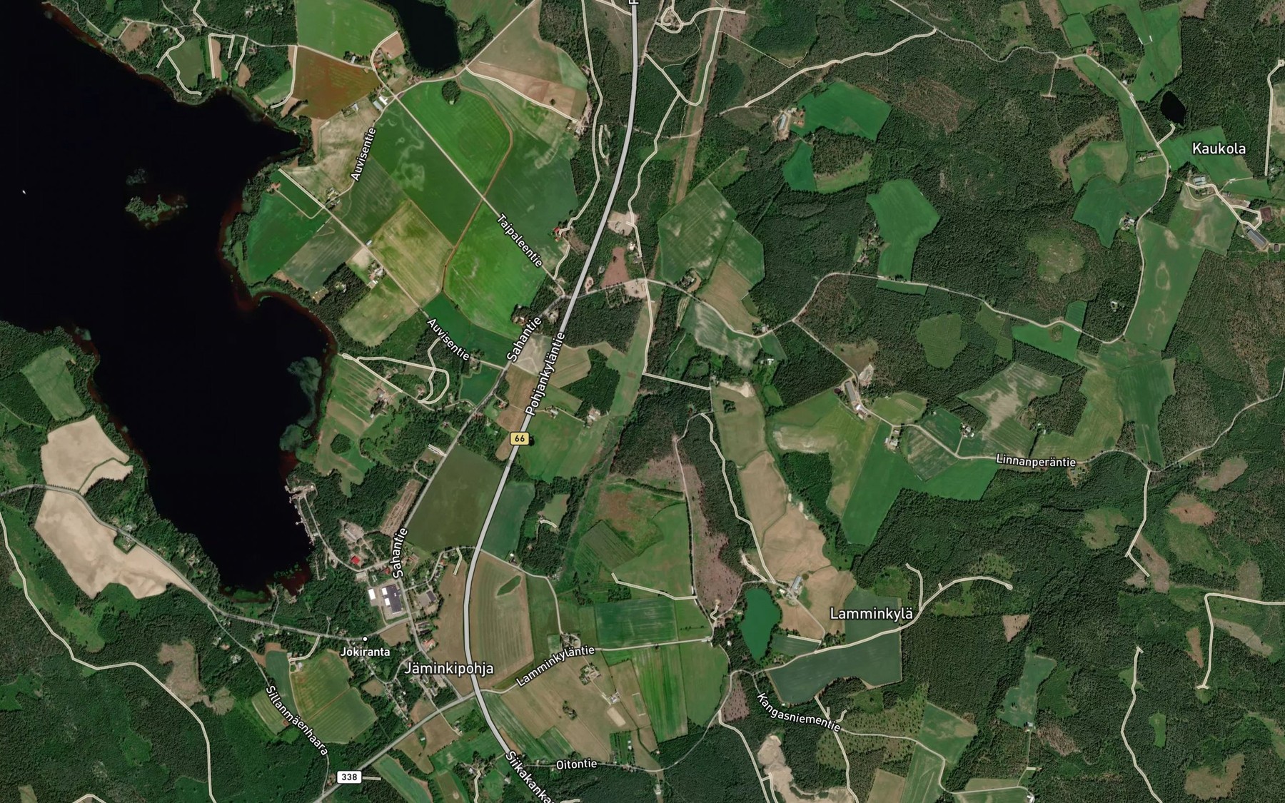 Satellite map of the Vuohenkoski