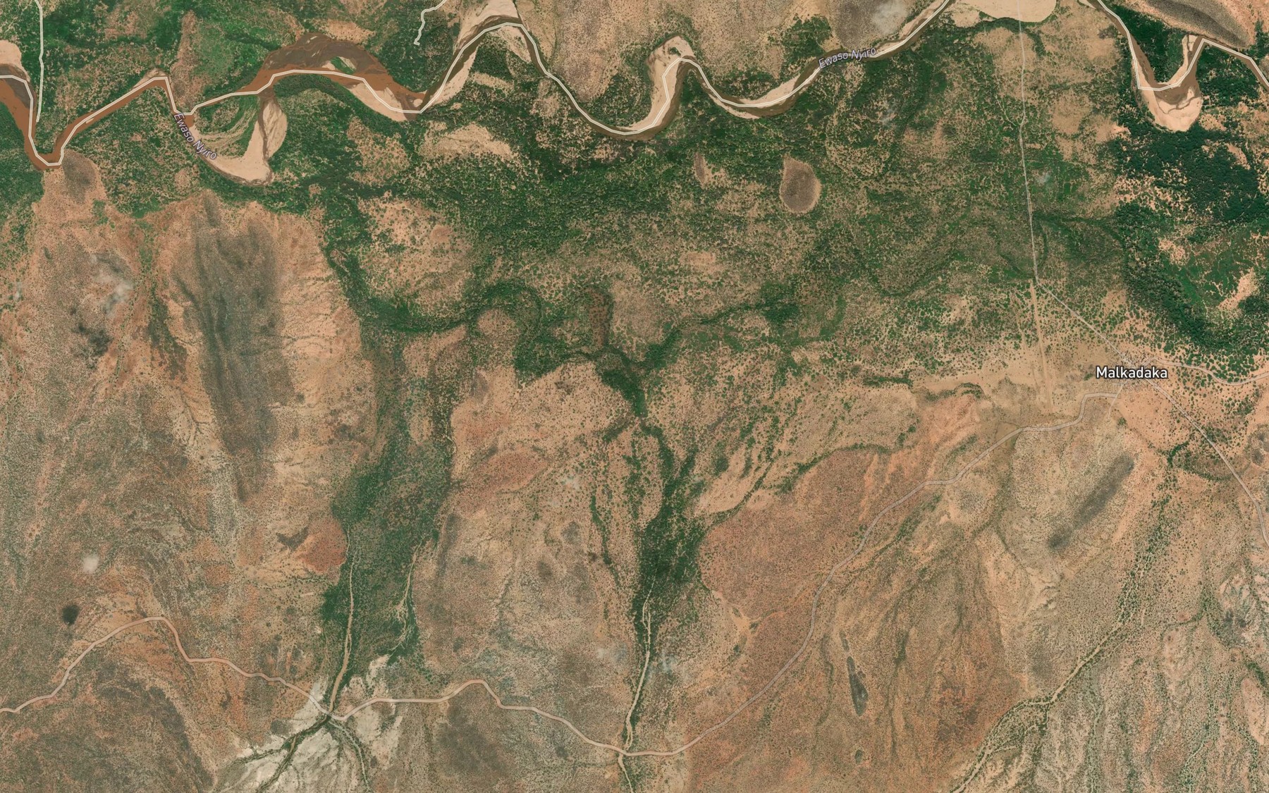 Satellite map of the Kiroftu