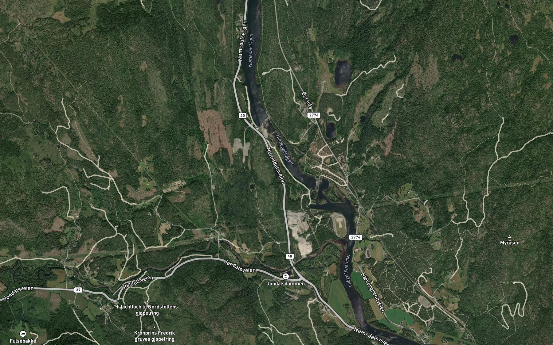 Satellite map of the Eikedokktjern