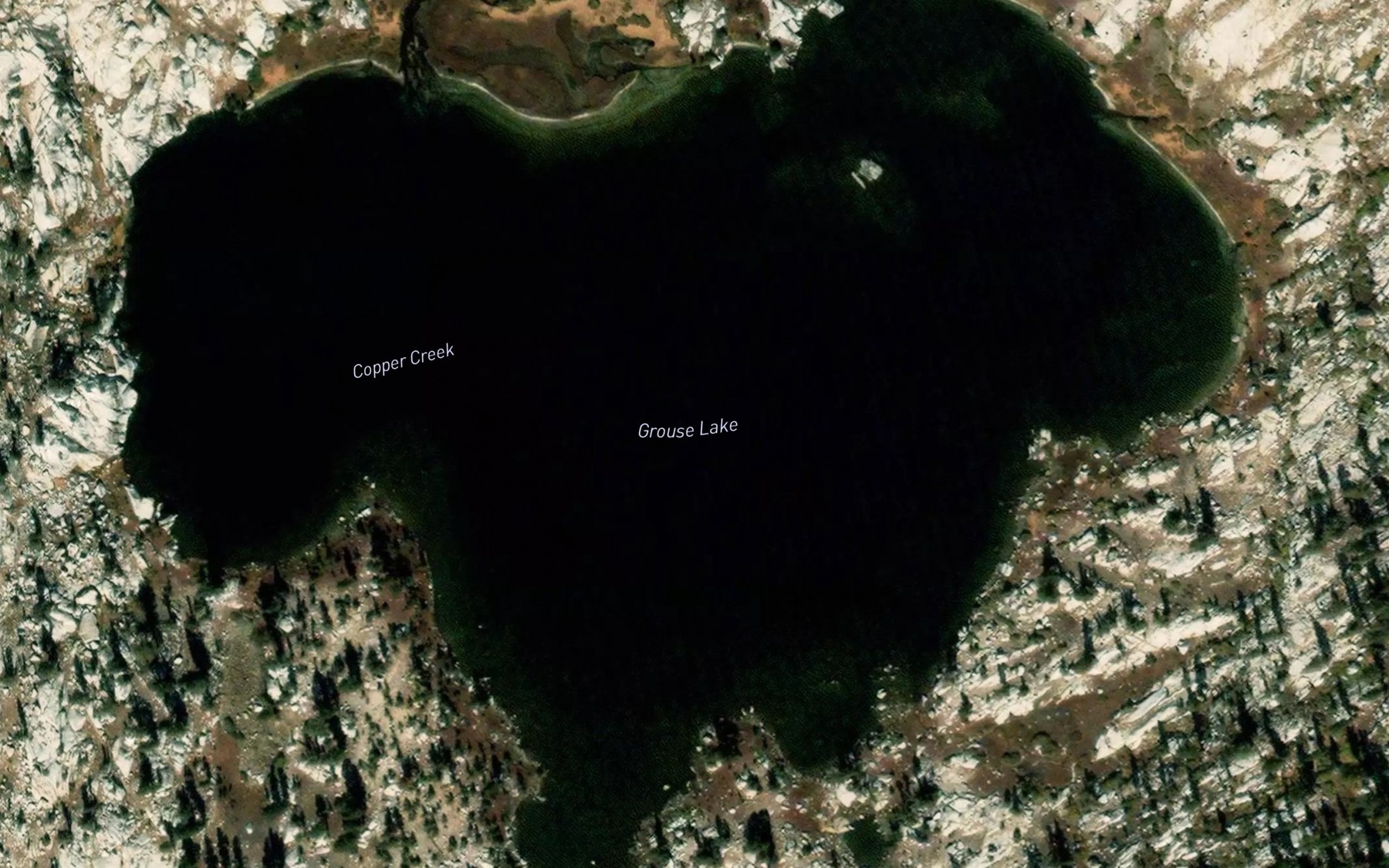 Satellite map of the Grouse Lake