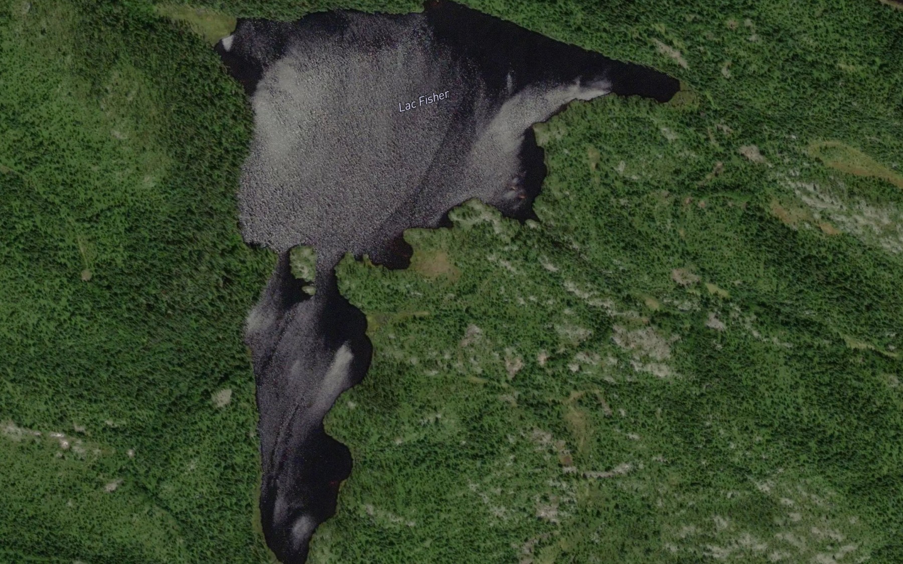 Satellite map of the Lac Fisher