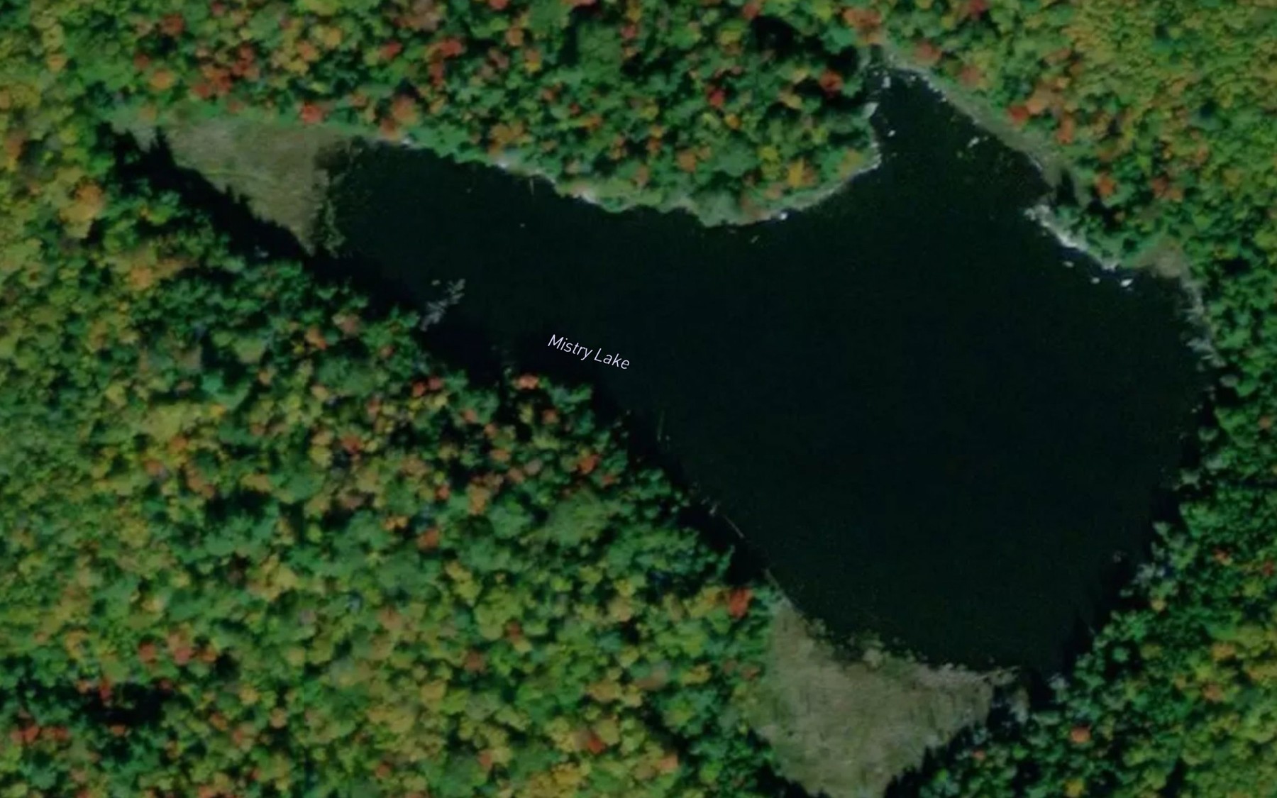 Satellite map of the Mistry Lake