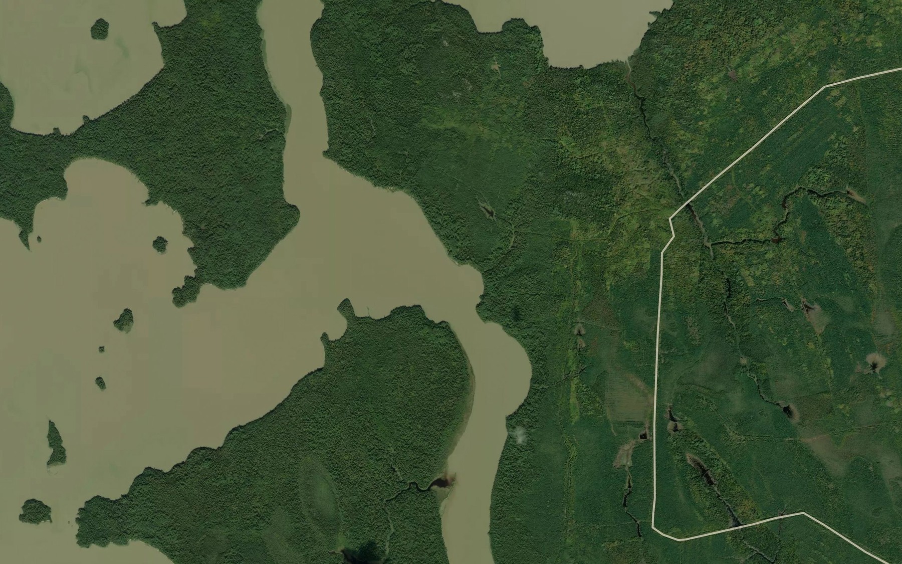Satellite map of the The Narrows