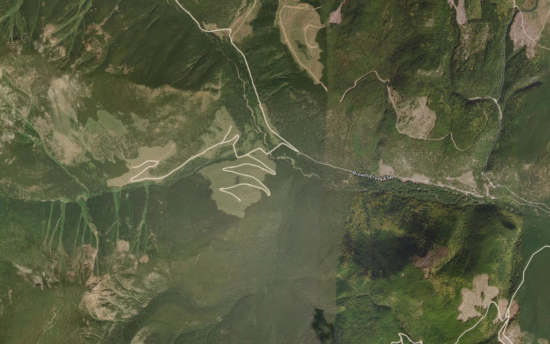 Satellite map of the Thorald Creek