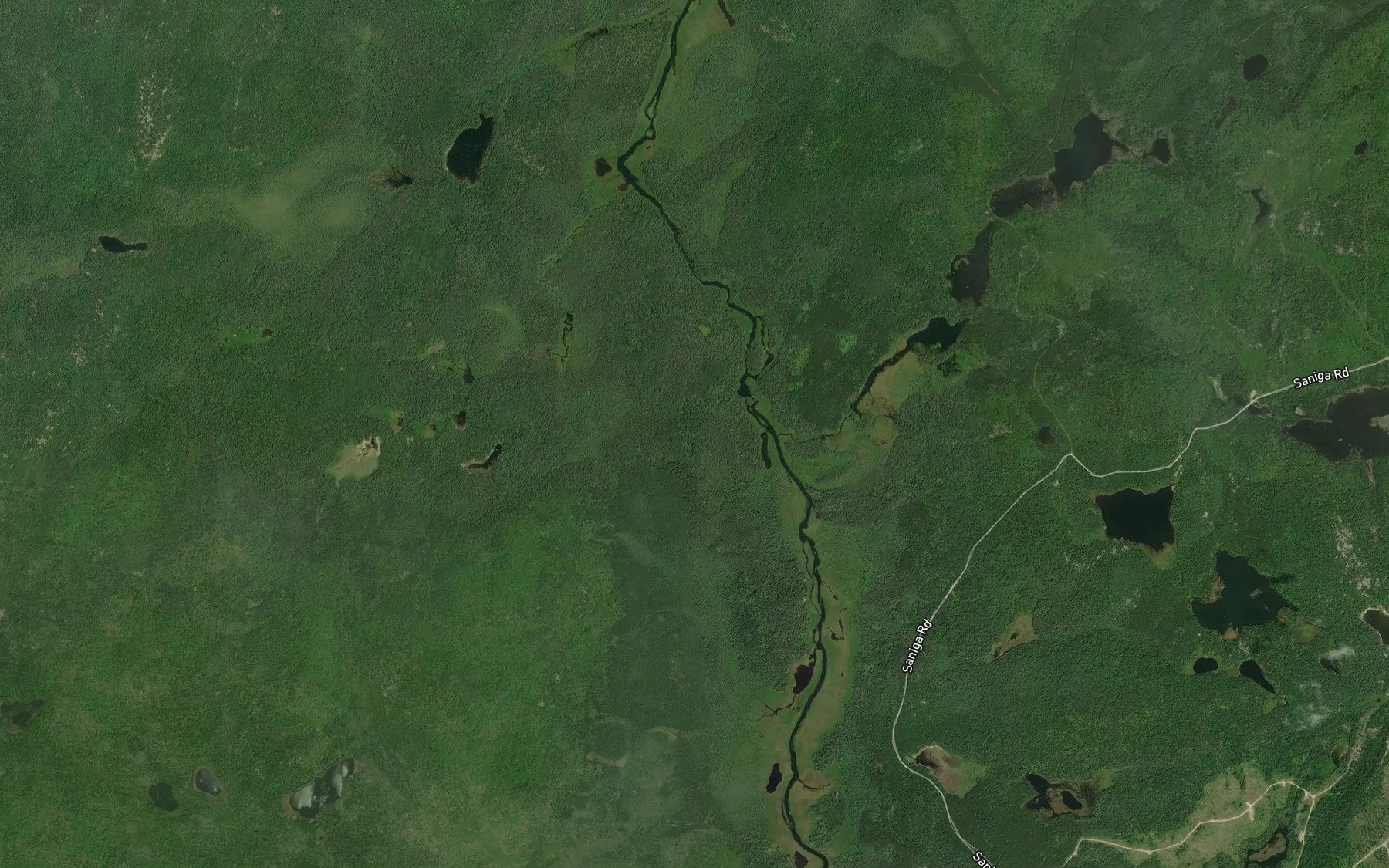 Satellite map of the Sandy Portage Rapids