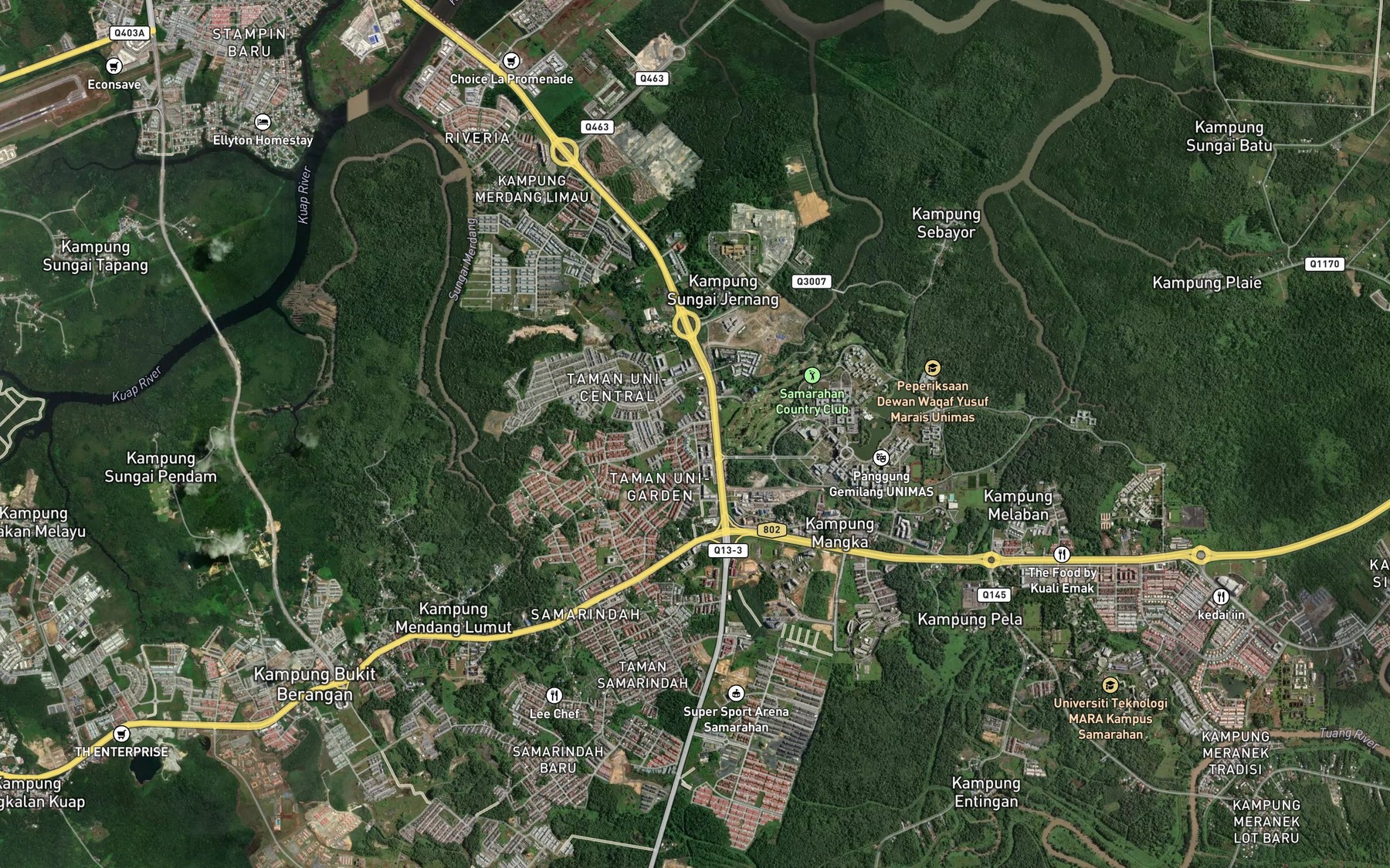 Satellite map of the Sungai China