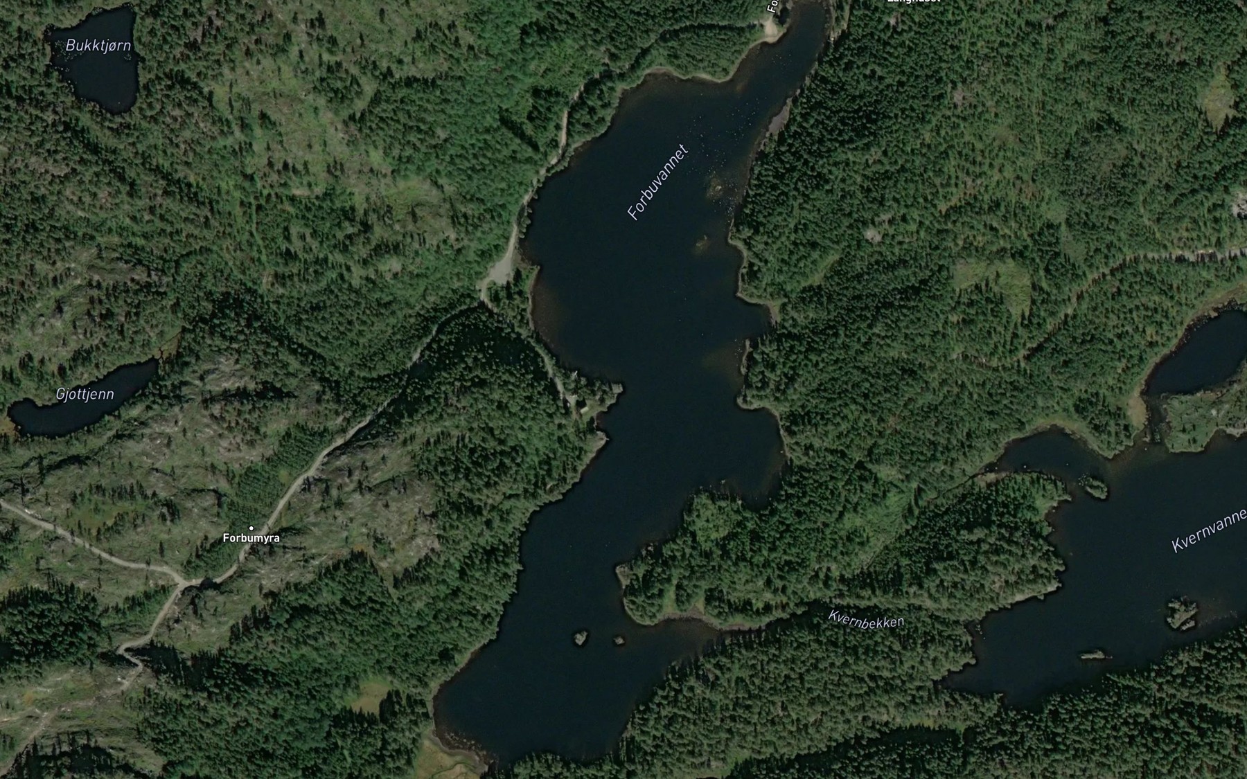Satellite map of the Forbuvatnet