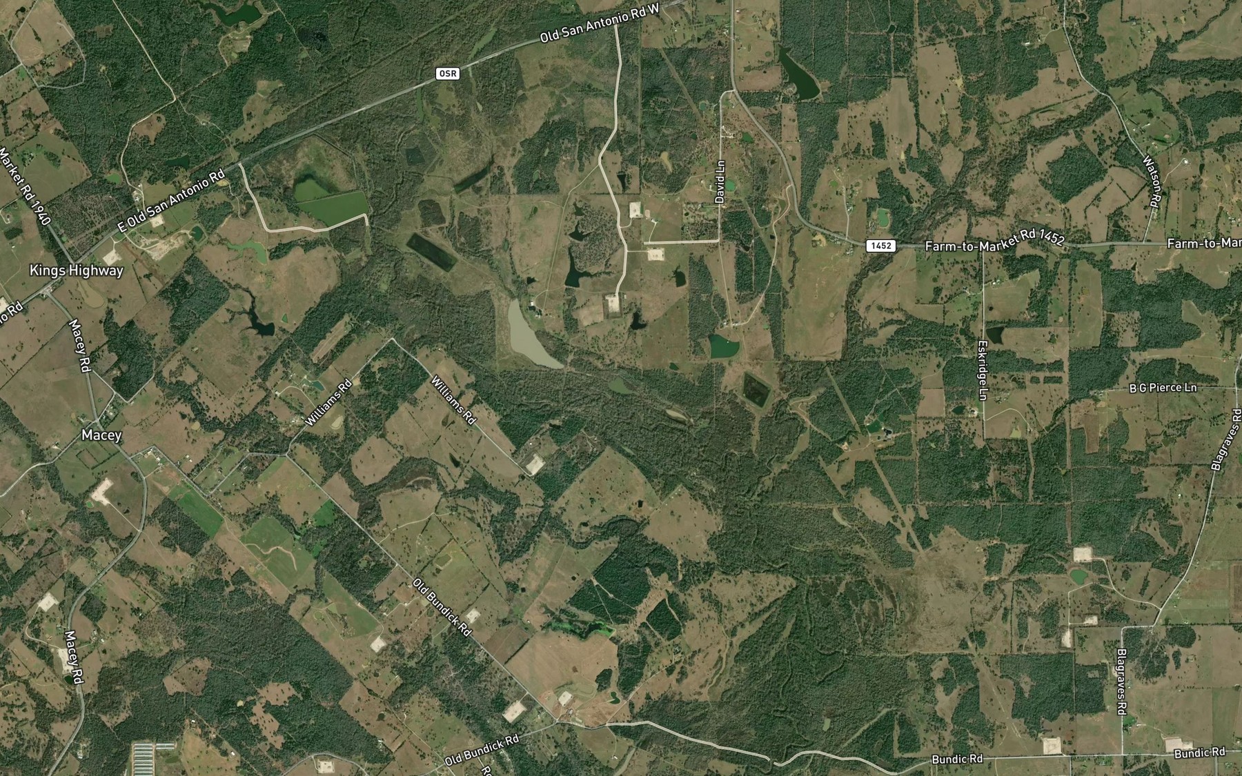 Satellite map of the Middle Lake