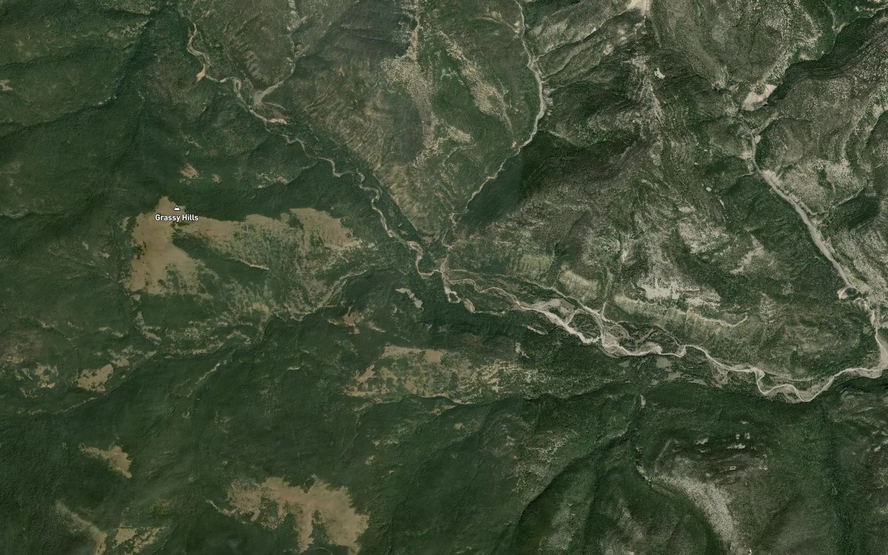 Satellite map of the Pear Creek