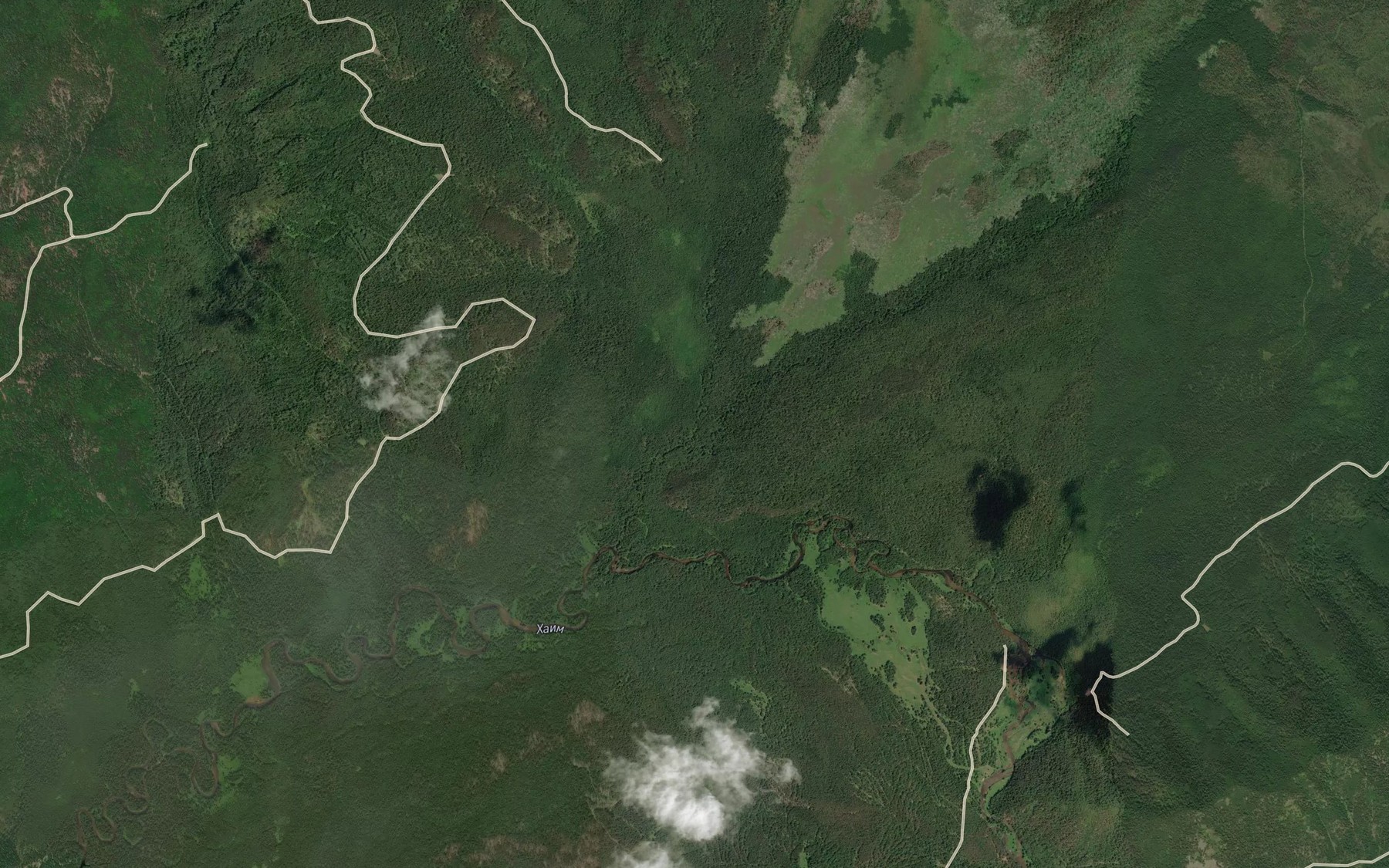 Satellite map of the Malaya Zezivanda