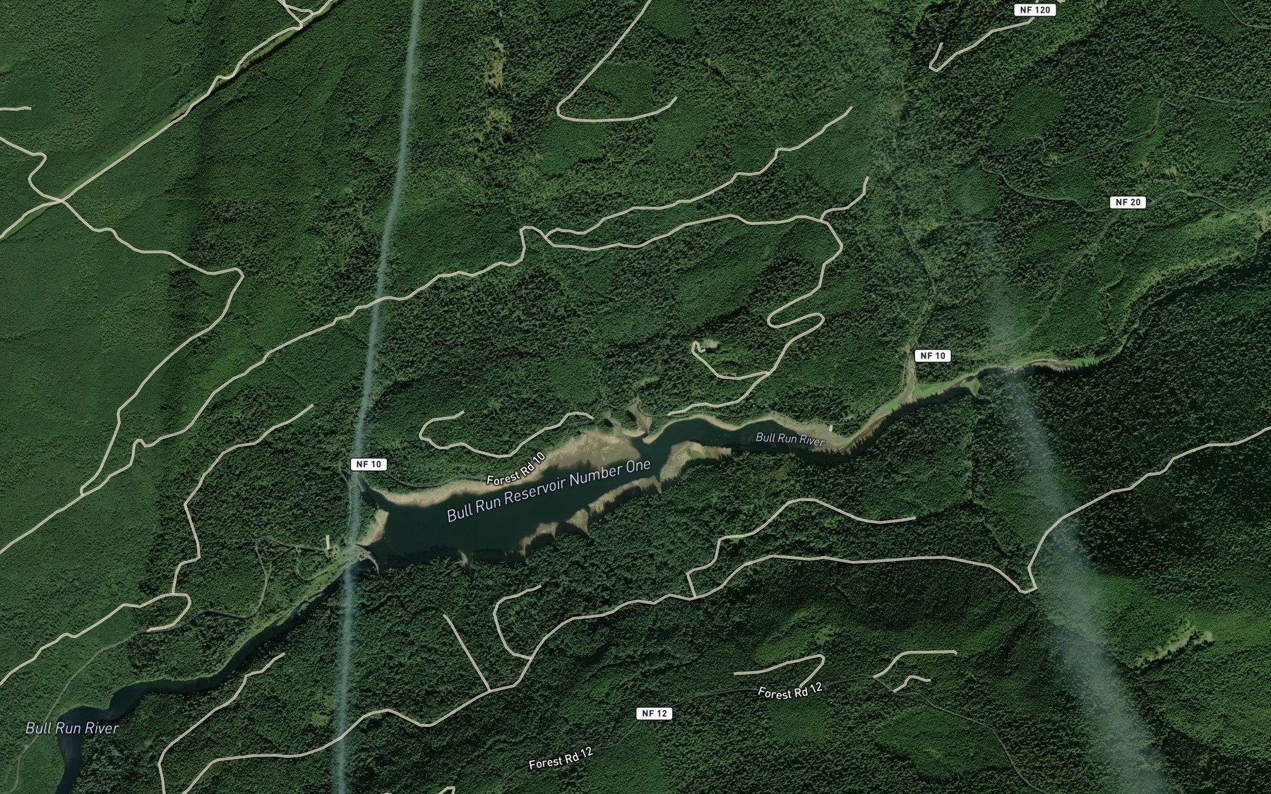 Satellite map of the Deer Creek