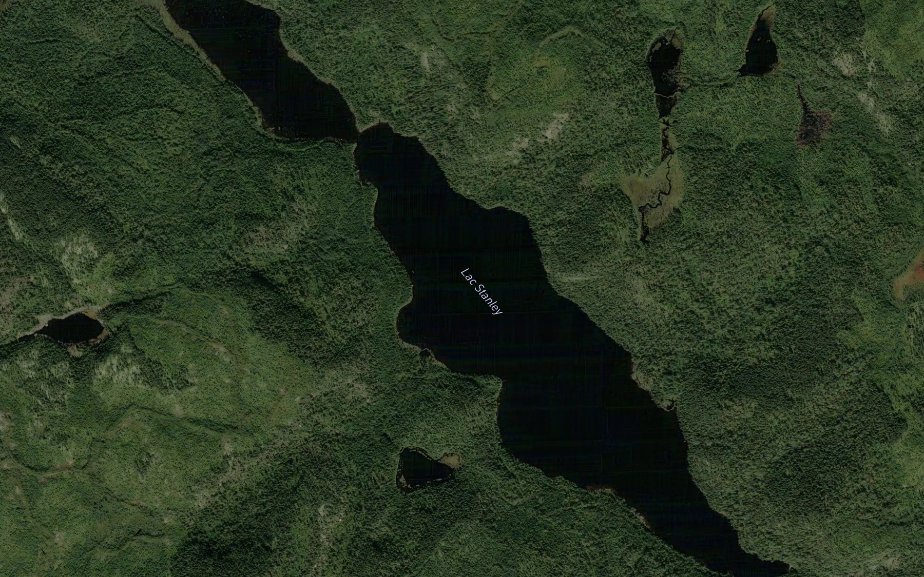 Satellite map of the Lac Stanley