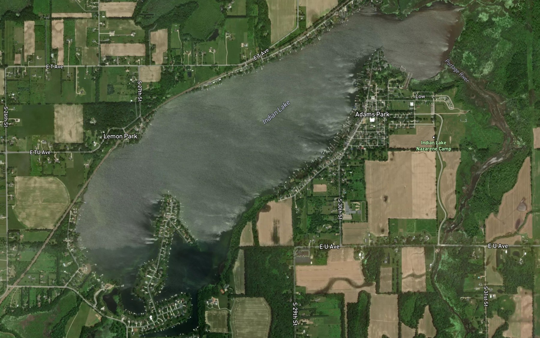 Satellite map of the Indian Lake