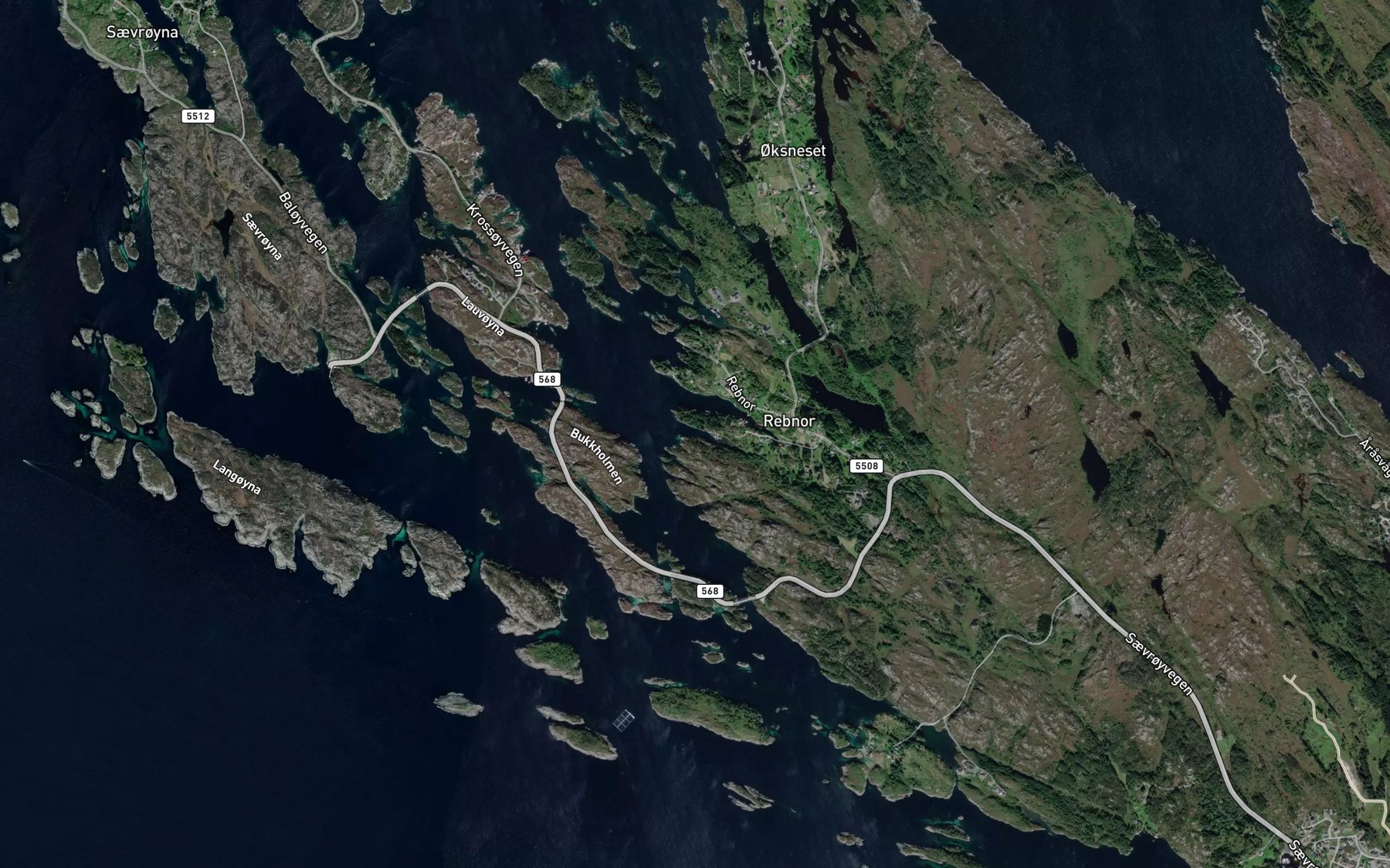 Satellite map of the Buvagen
