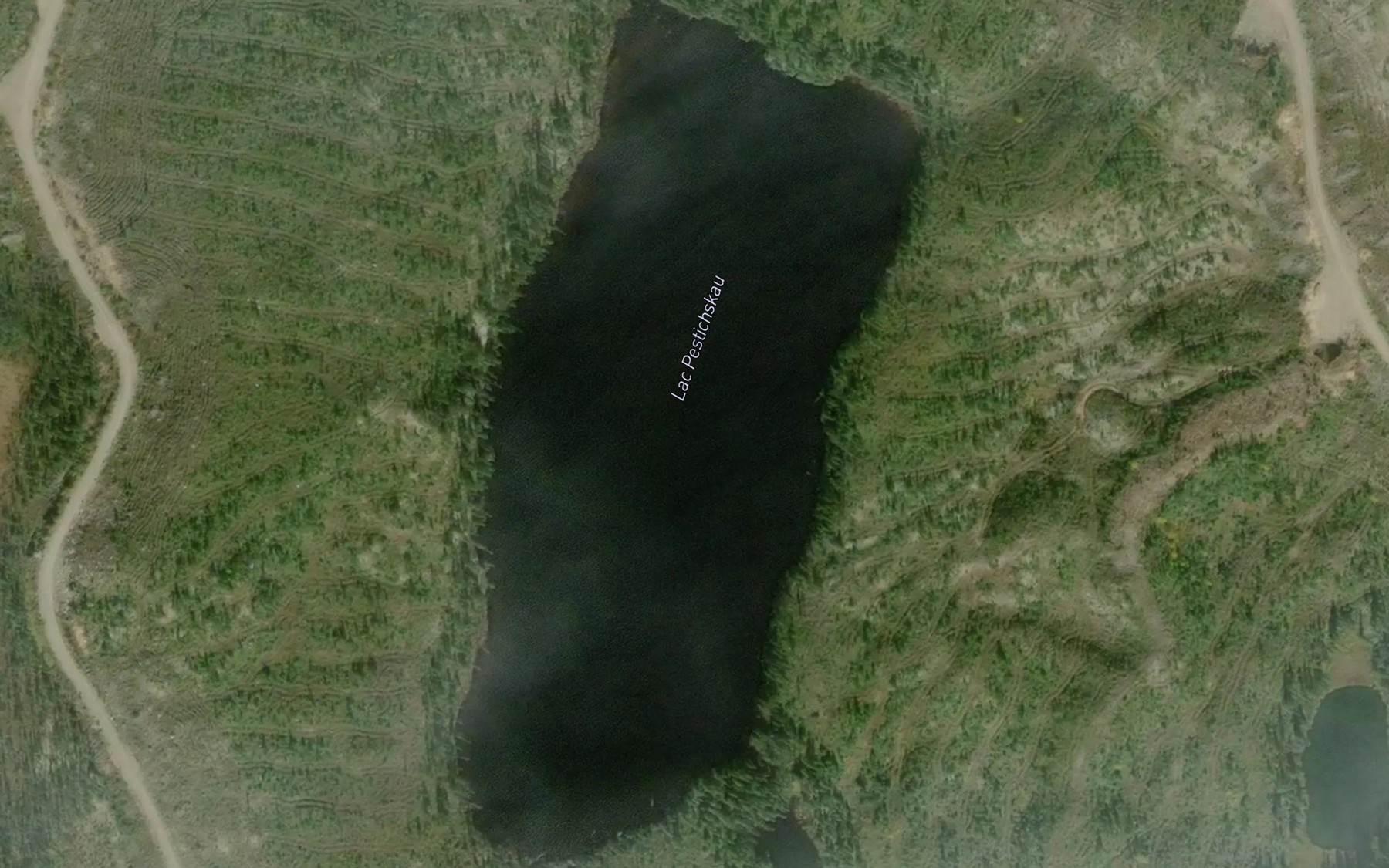 Satellite map of the Lac Pestichskau