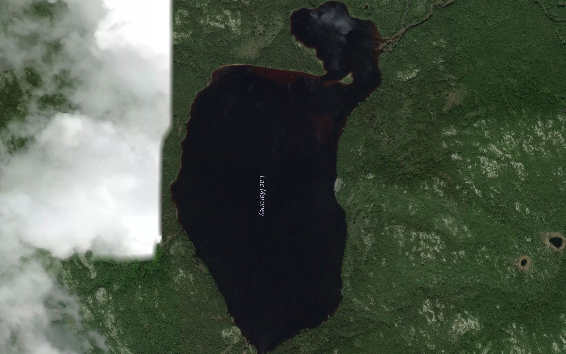 Satellite map of the Lac Maroney